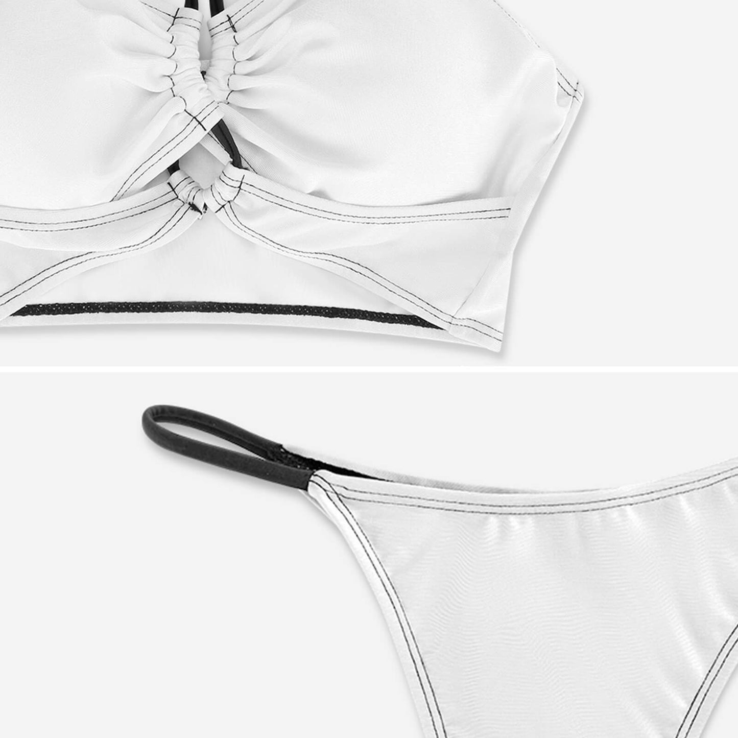 Bikini Personalizzato Donna | Stampa Unica | Costume Due Pezzi Lucido Sexy