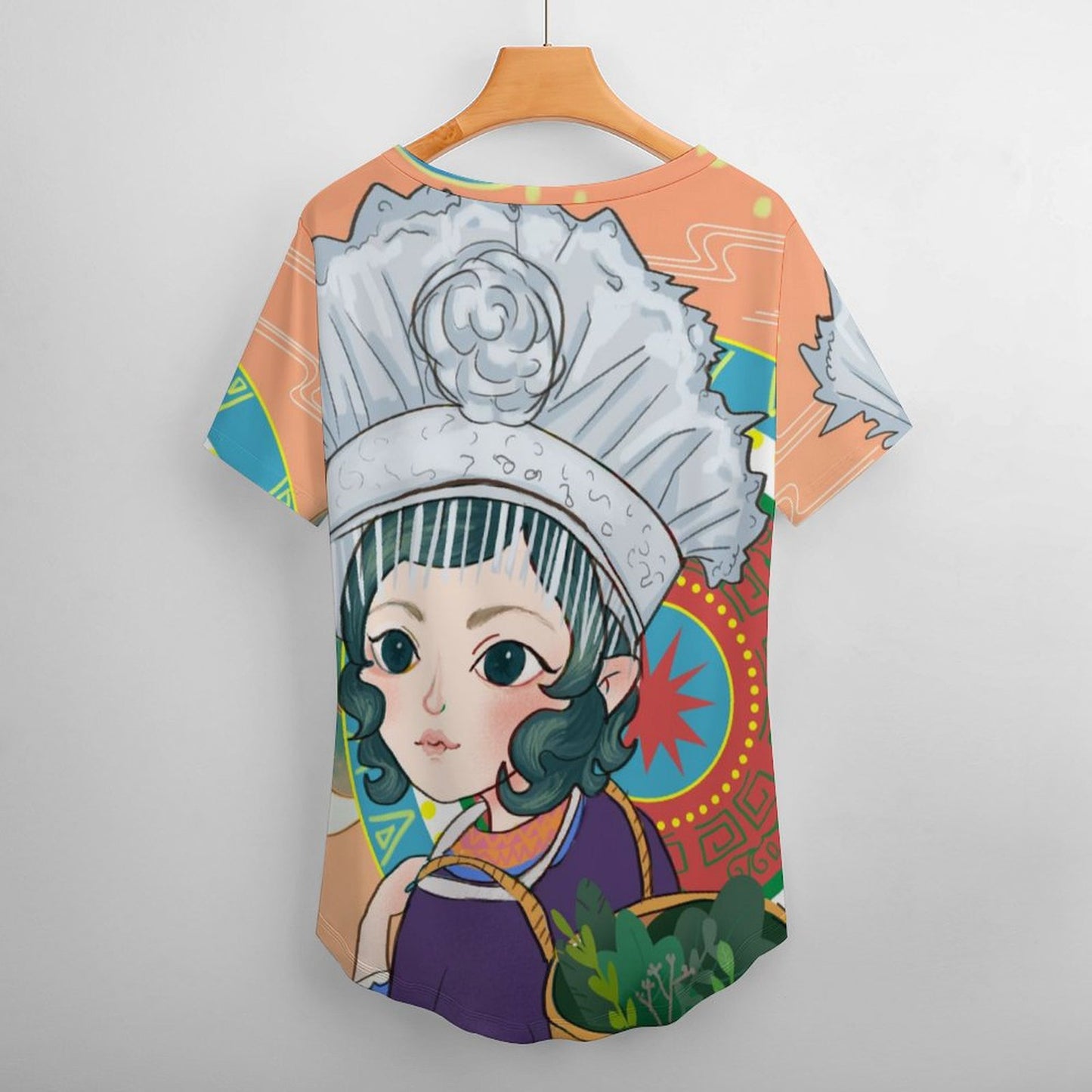 T-Shirt Donna Scollo a V Personalizzata | Maglietta in Seta di Ghiaccio