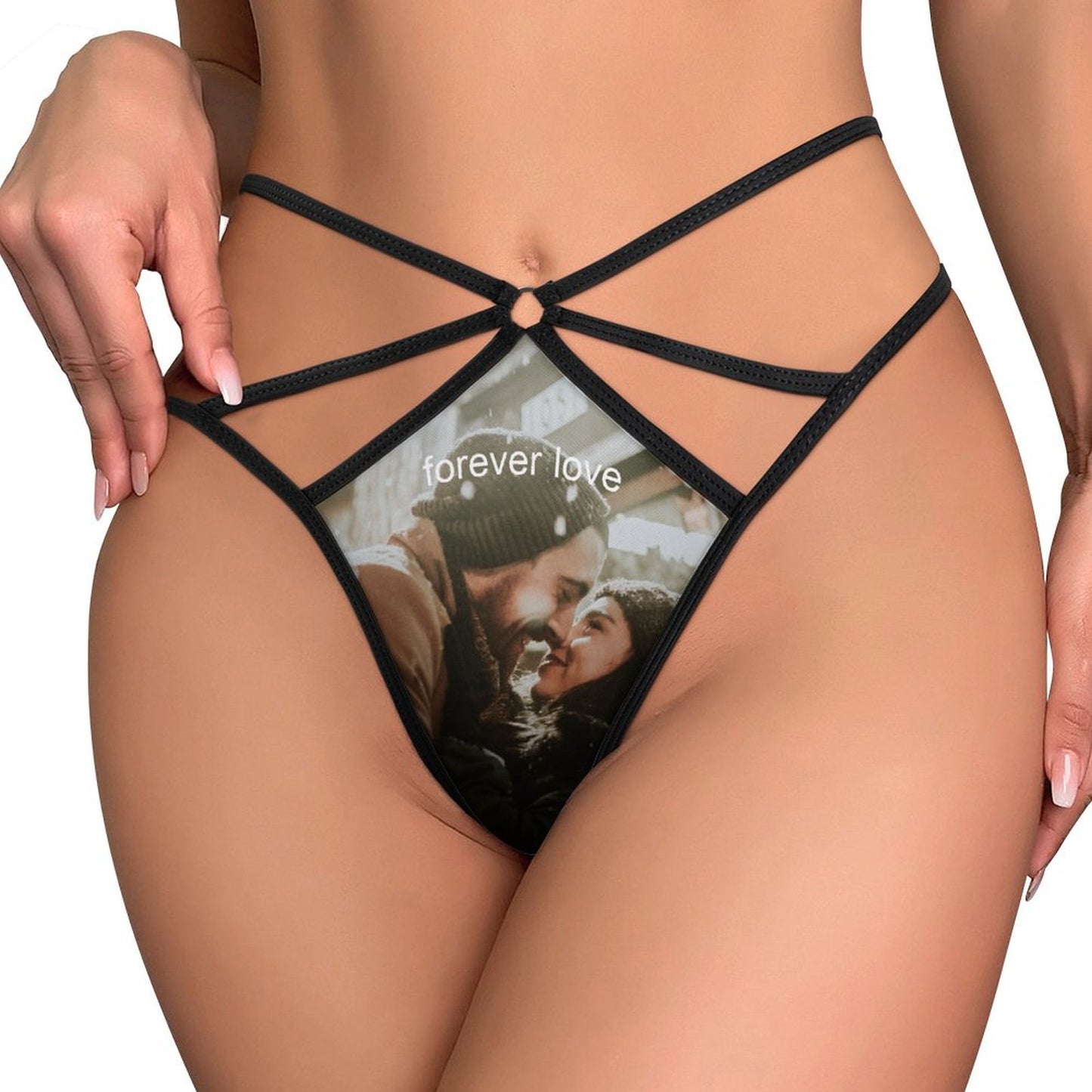 Perizoma Personalizzato in Rete | Intimo Sexy "Vedo-Non-Vedo" | Stampa Foto