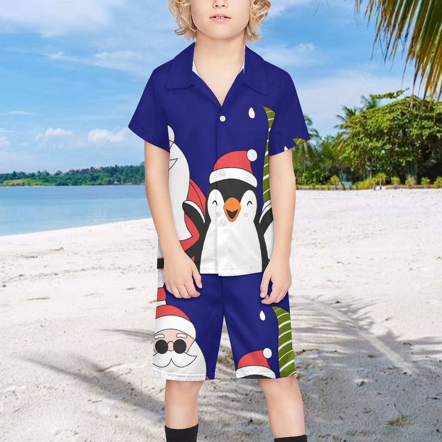 Completo Spiaggia Bambino Personalizzato | Set Camicia e Pantaloncino