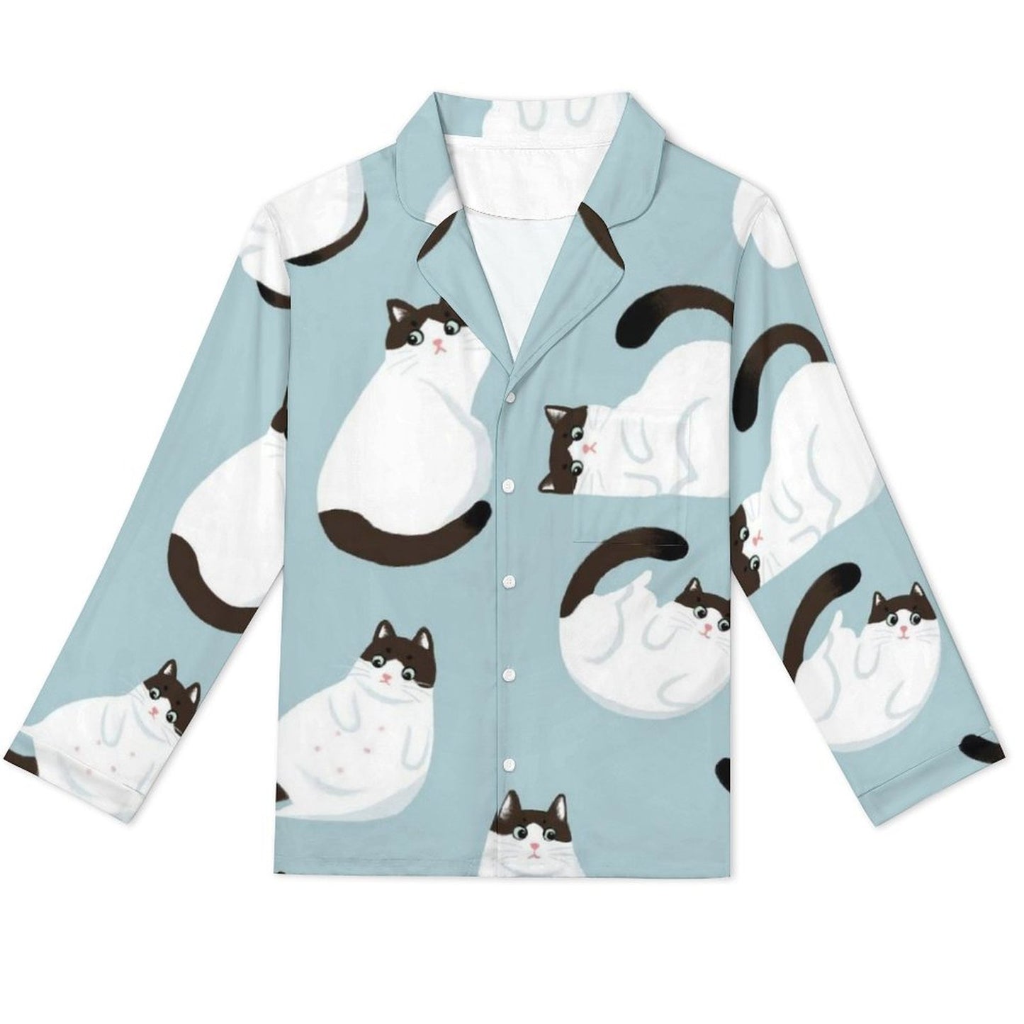 Pigiama Uomo Personalizzato Collo Cubano | Set Elegante con Foto