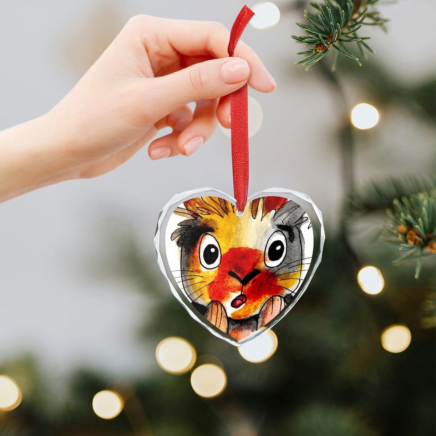 Ornamento Cuore di Cristallo Personalizzato con Foto | Regalo Unico