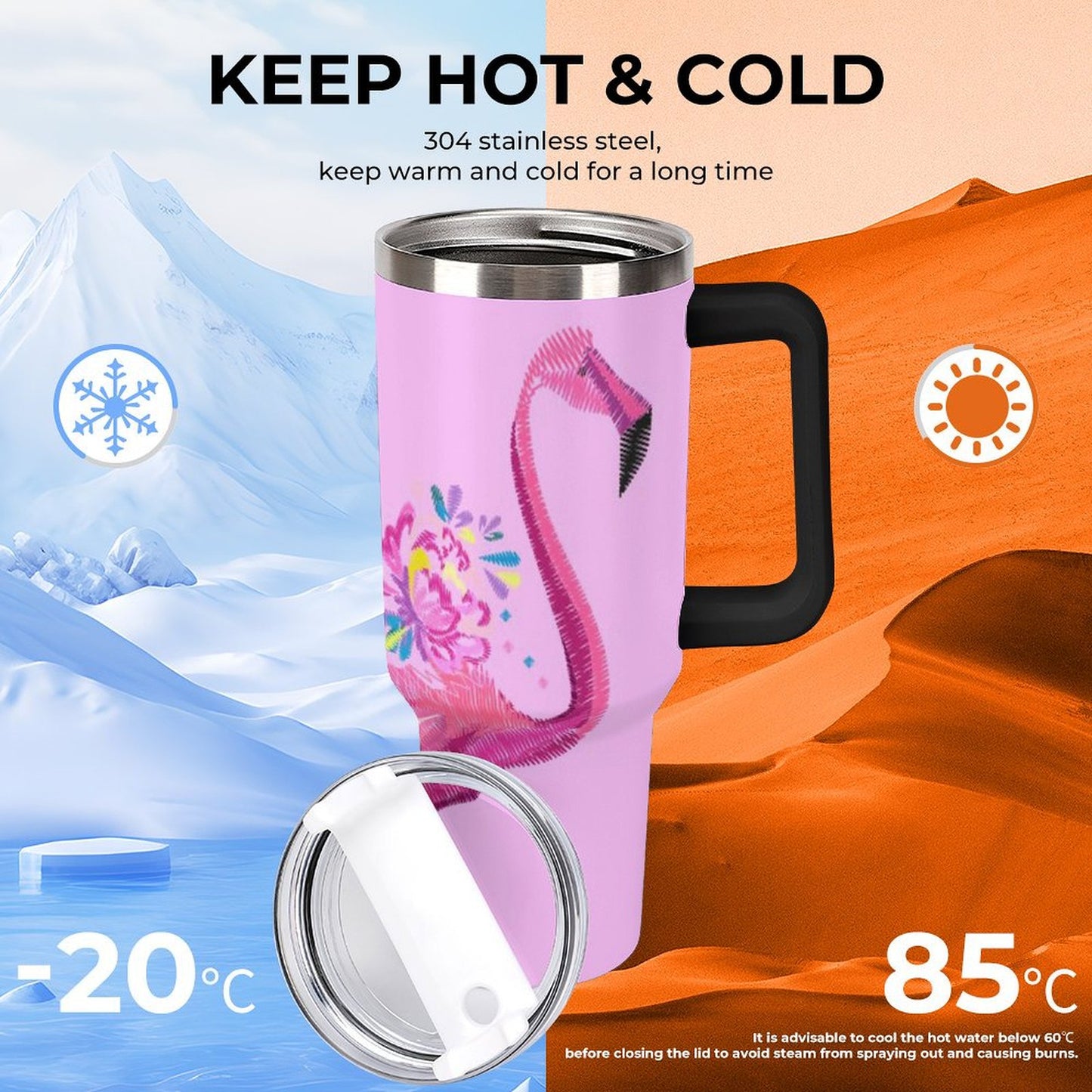 Bicchiere Termico 40oz Personalizzato con Foto | Tumbler Inox