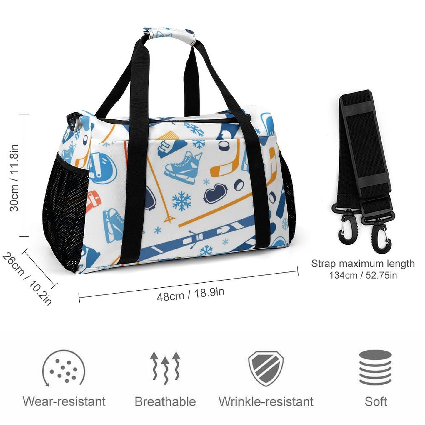 Borsone da Viaggio Personalizzato con Foto | Tessuto Twill Robusto