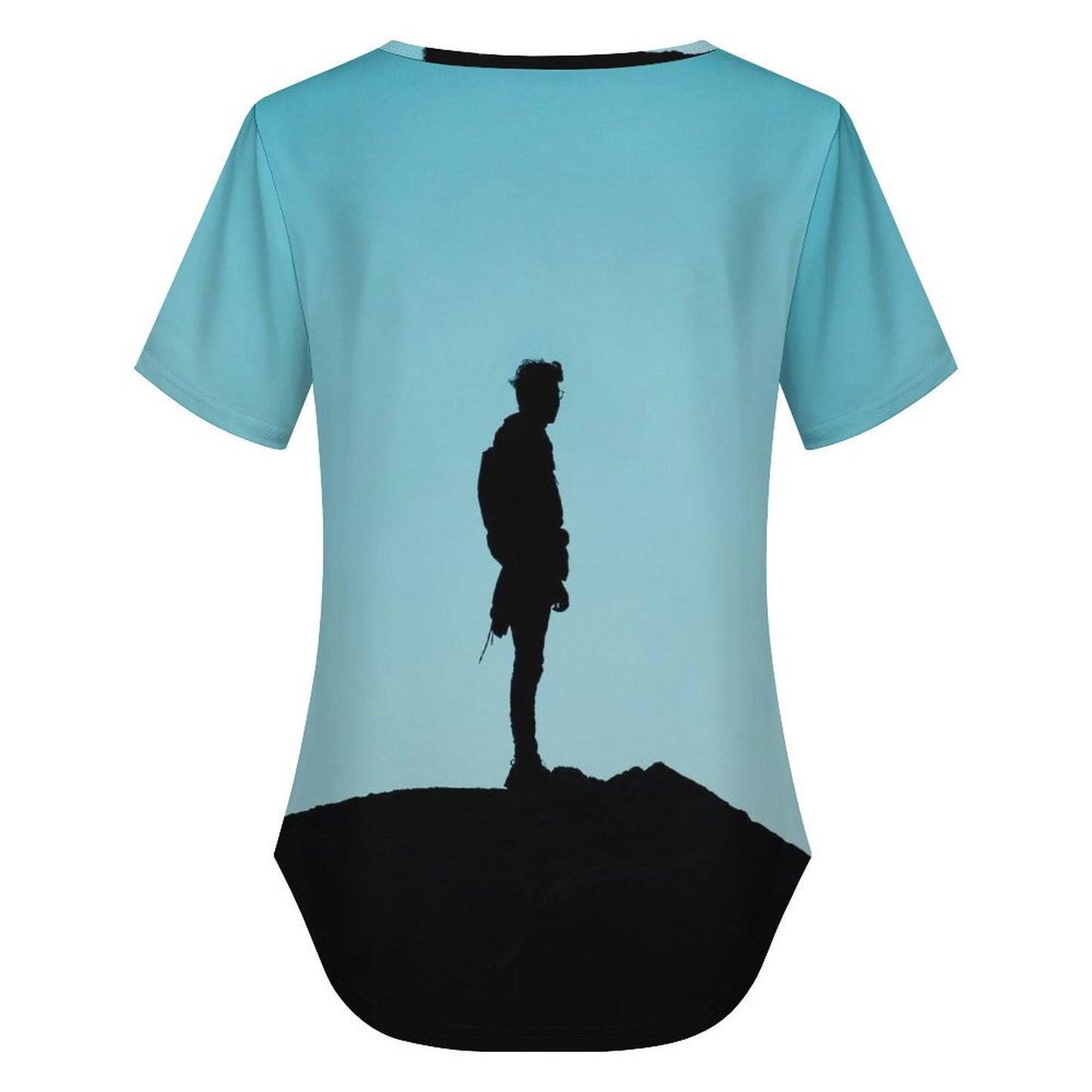 T-Shirt Donna Scollo a V Incrociato | Top Estivo Personalizzato