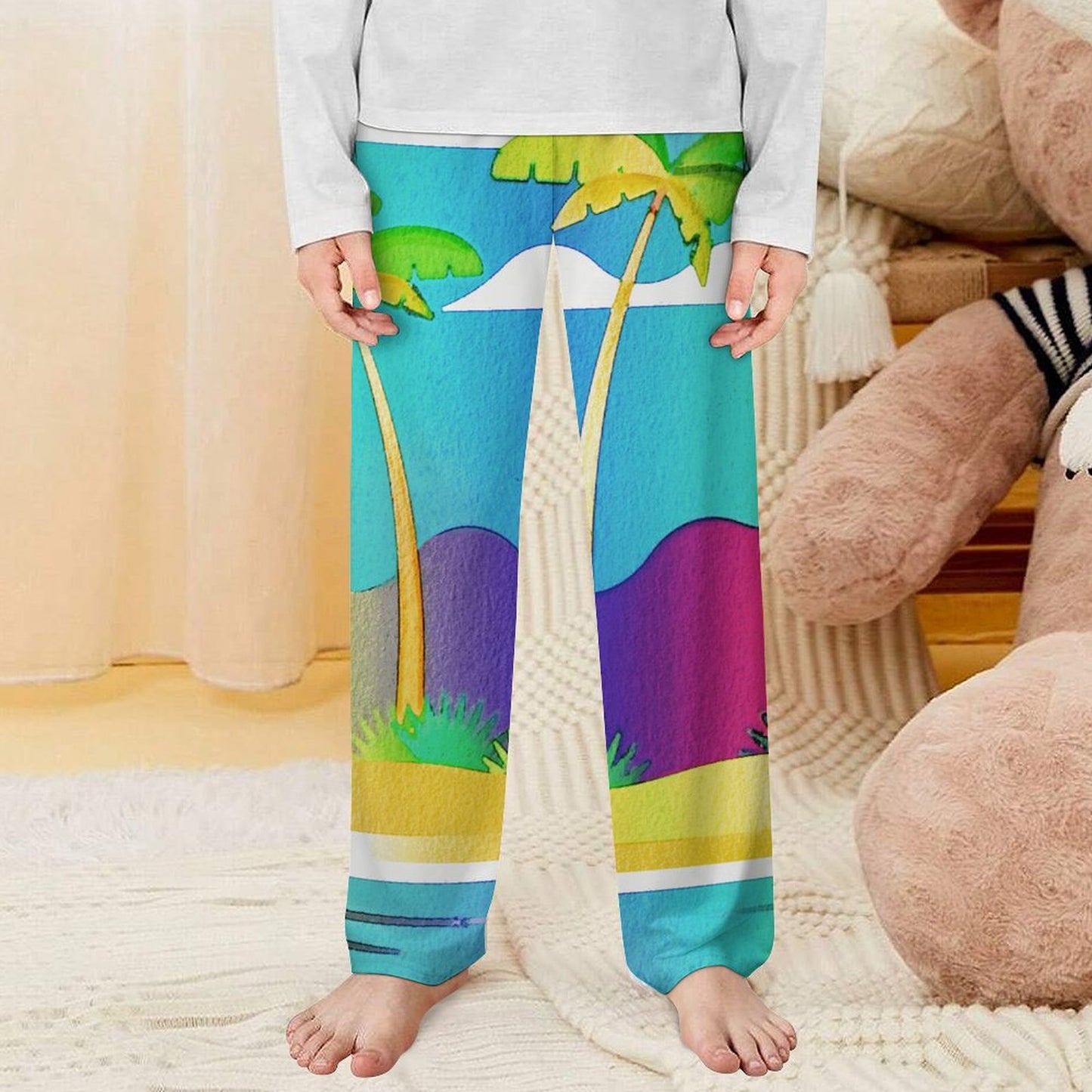 Pantaloni Pigiama Bambino Personalizzati | Simil Cotone | Stampa Unica