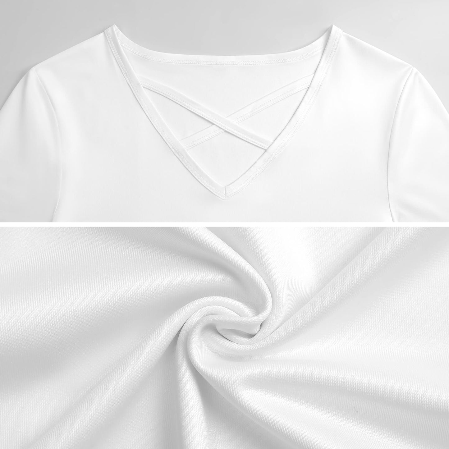 T-Shirt Donna Scollo a V Incrociato | Top Estivo Personalizzato