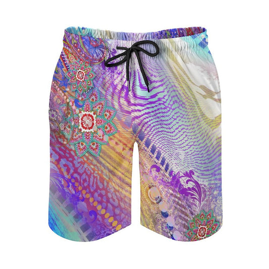 Pantaloncini Spiaggia Uomo Personalizzati | Tessuto "Pelle di Pesca" | Stampa Unica