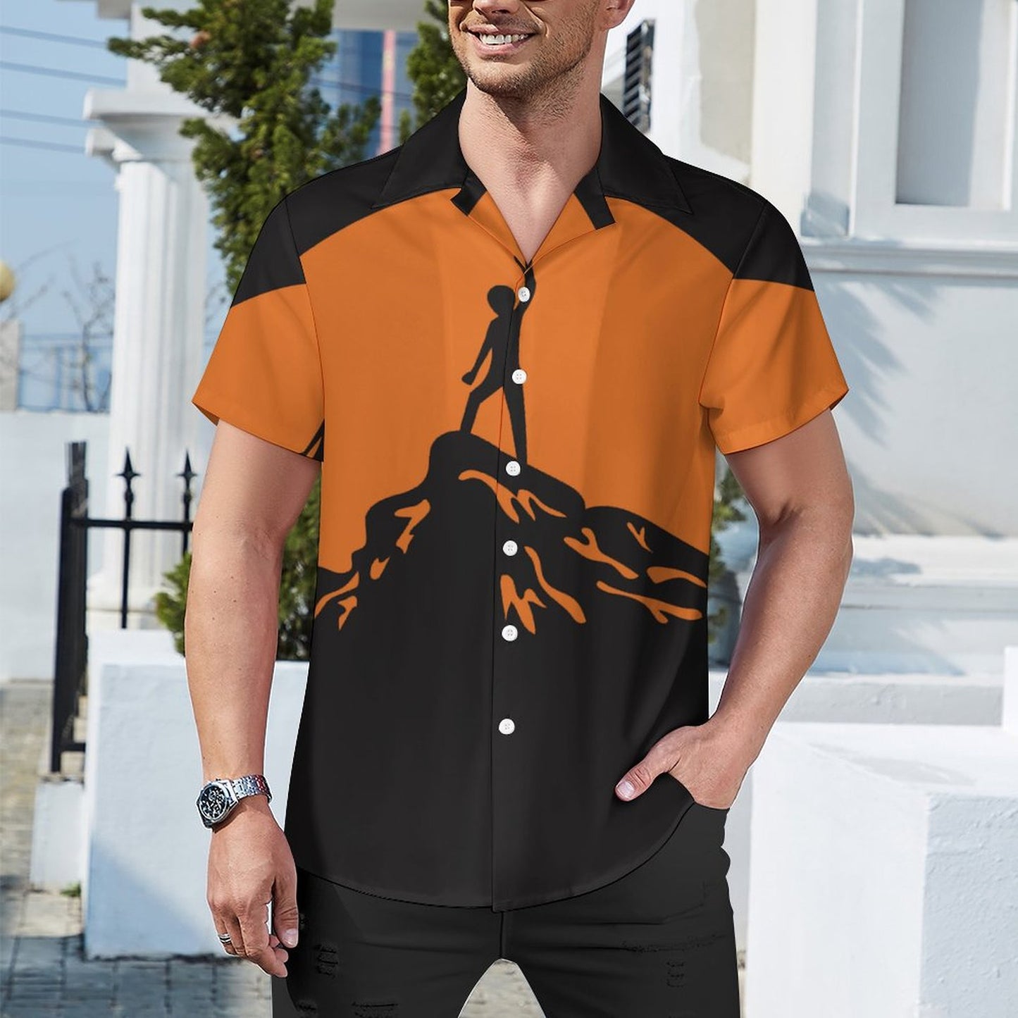 Camicia Uomo Colletto Cubano Personalizzata | Stampa Foto Estiva