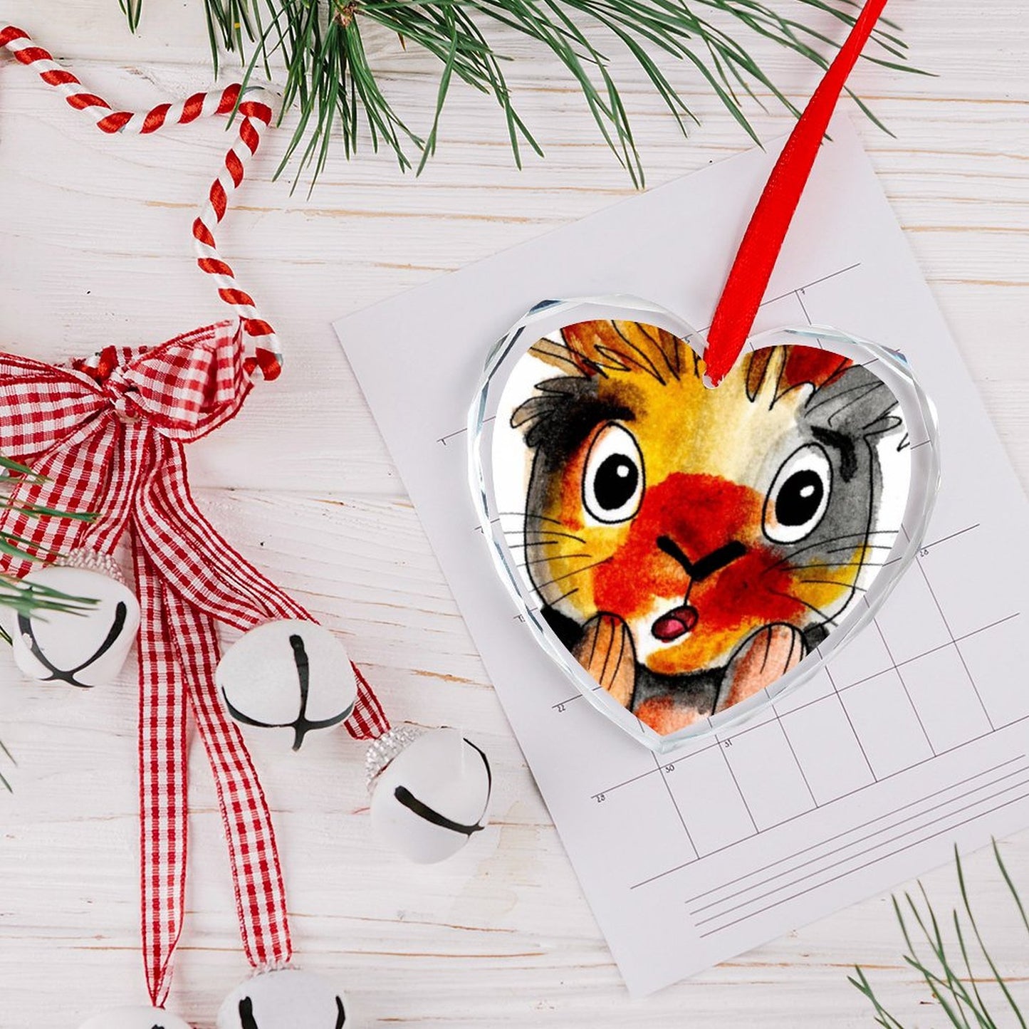 Ornamento Cuore di Cristallo Personalizzato con Foto | Regalo Unico