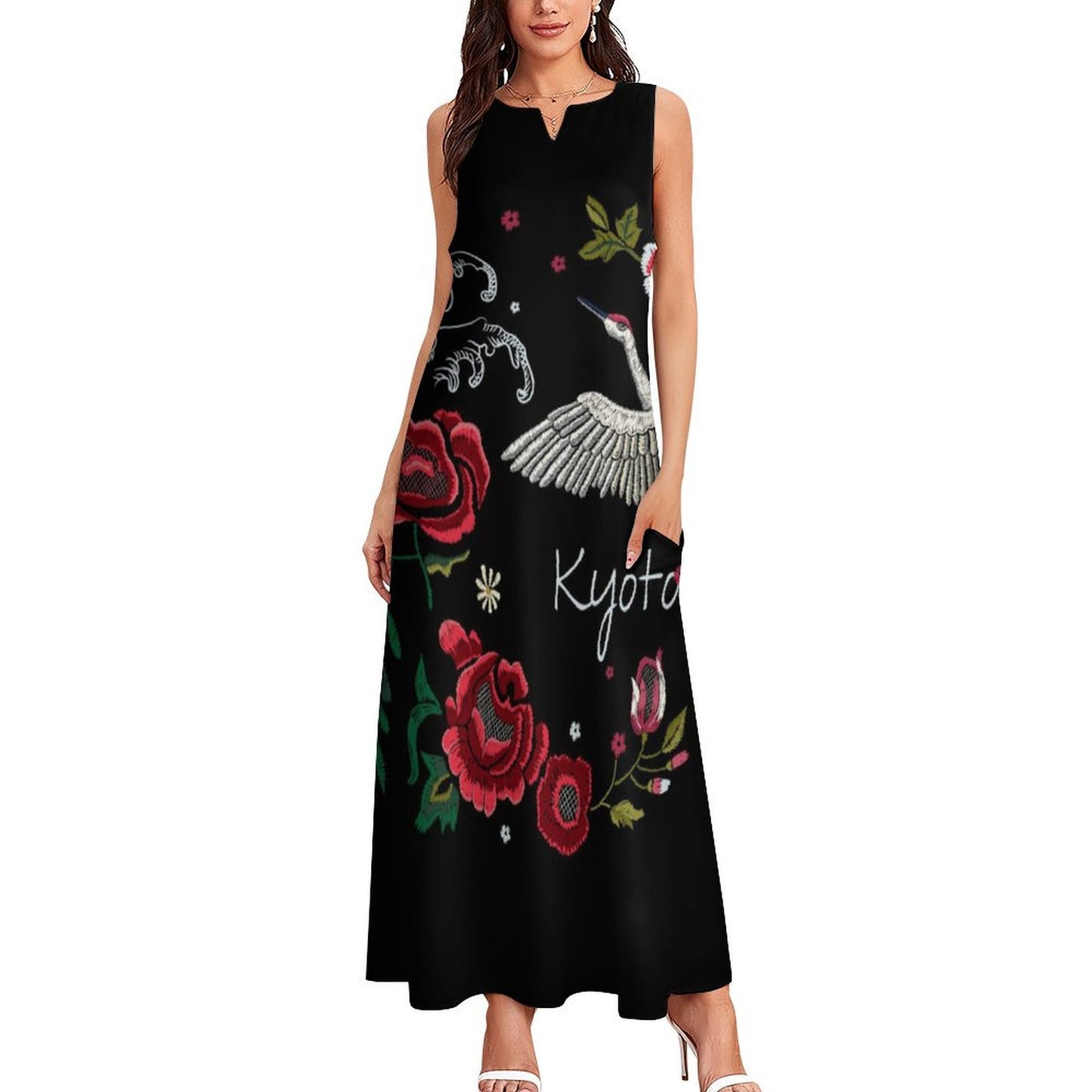 Abito Lungo Senza Maniche Personalizzabile | Vestito Elegante da Donna