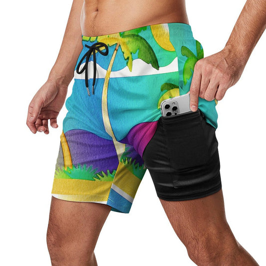 Pantaloncini Sportivi Uomo Personalizzati | Tessuto Mesh e Seta di Latte | Stampa Unica