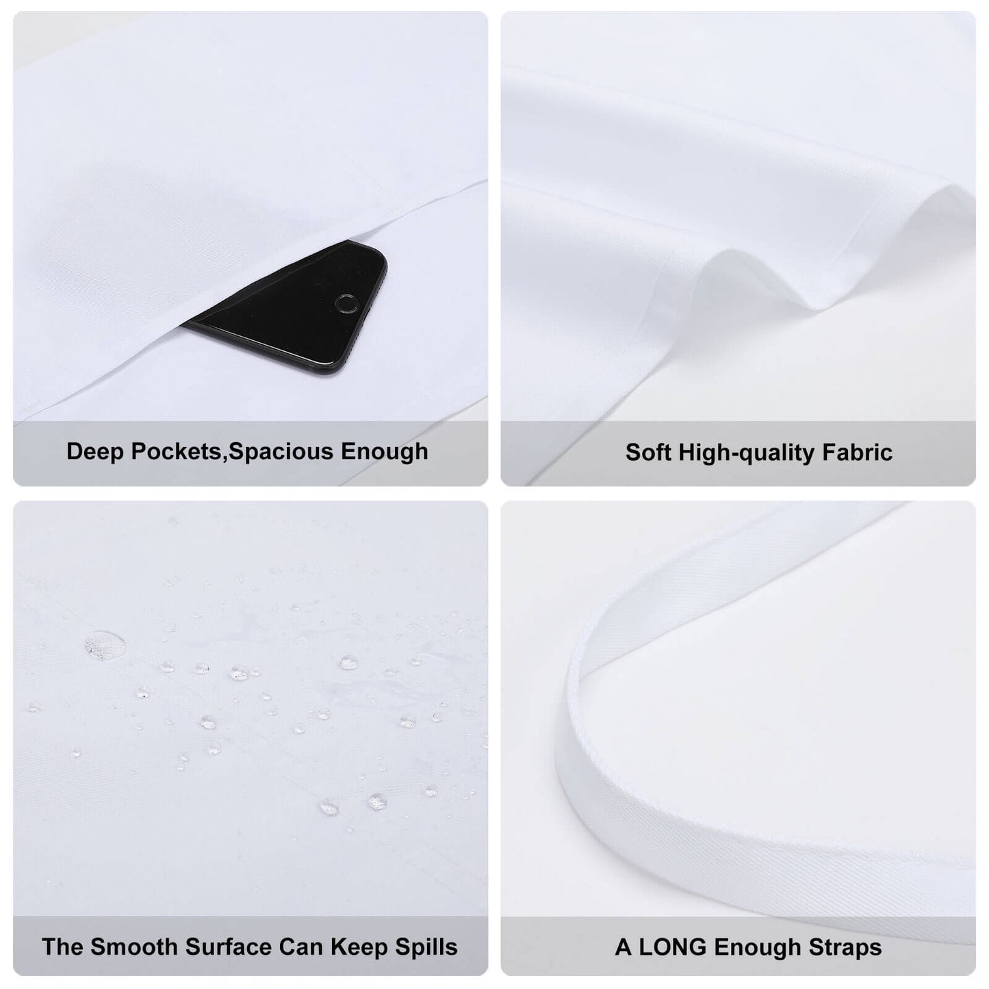 Grembiule Corto Personalizzato con Logo | Impermeabile con 3 Tasche