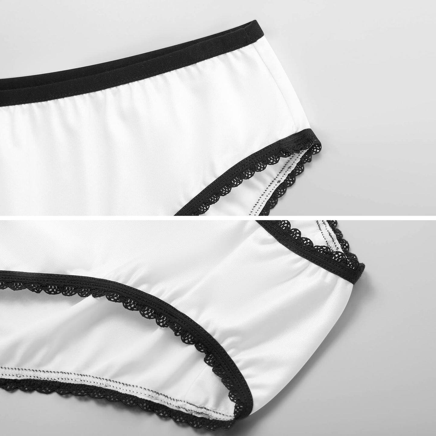 Slip Donna Personalizzato con Foto | Pizzo e Seta di Latte | Regalo Intimo