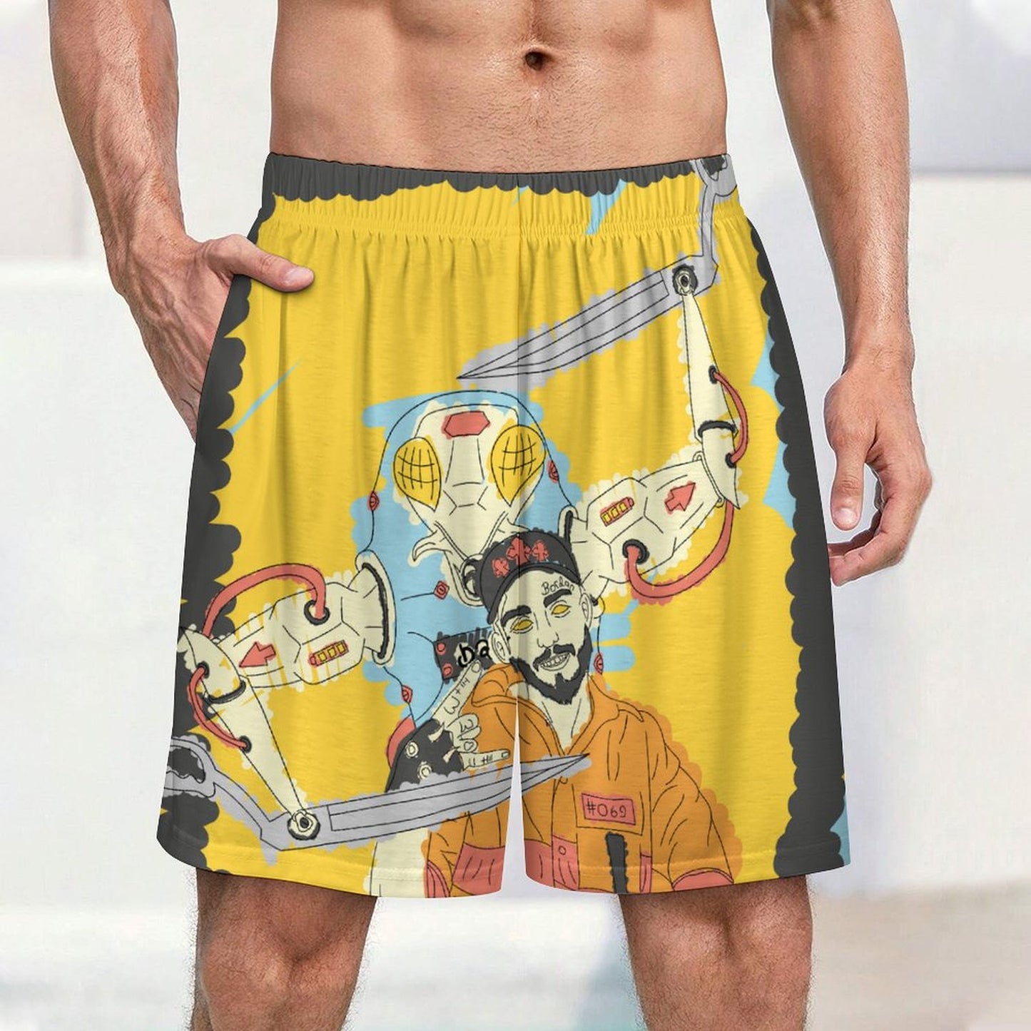 Pantaloncini Pigiama Personalizzati in Seta di Ghiaccio | Comfort Traspirante