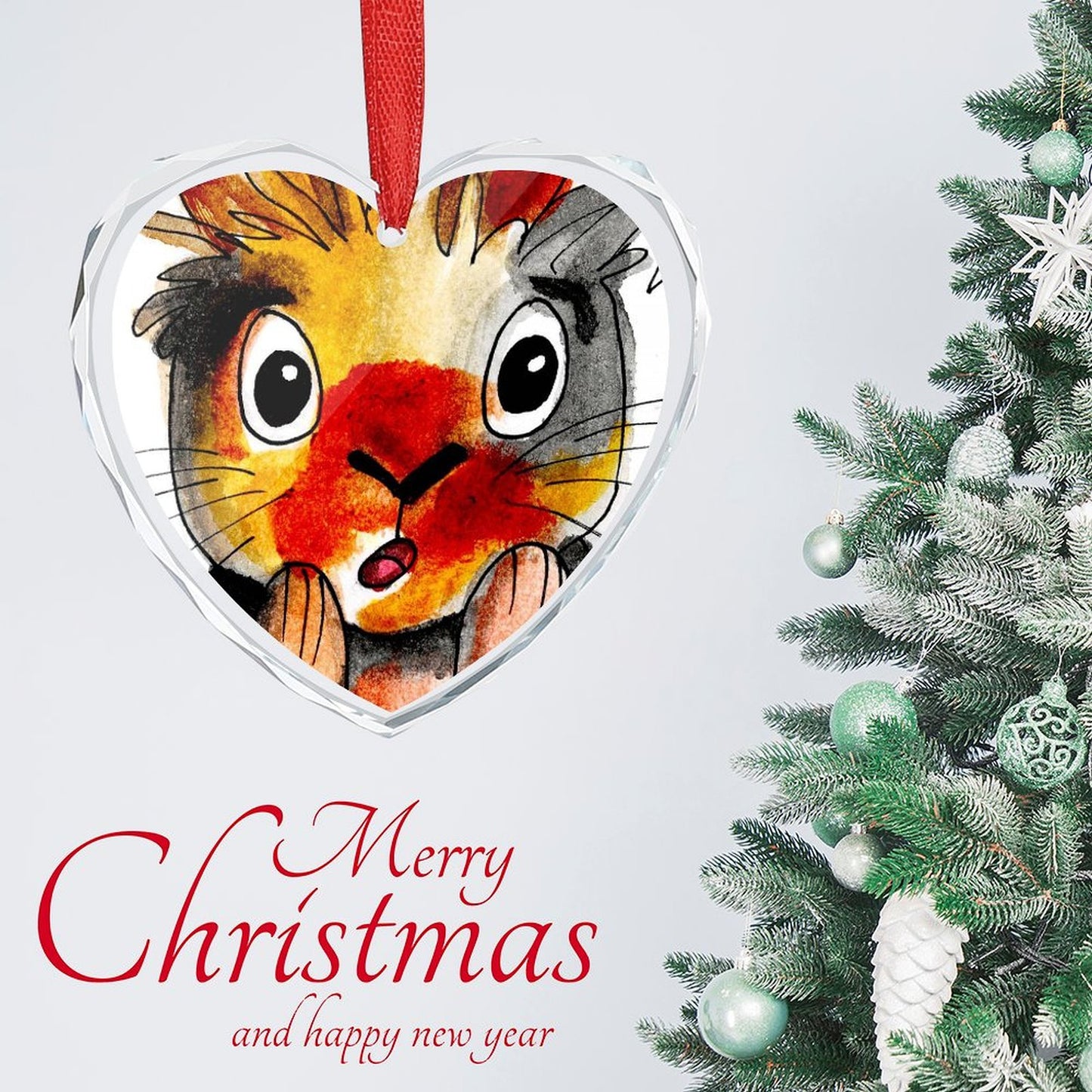 Ornamento Cuore di Cristallo Personalizzato con Foto | Regalo Unico