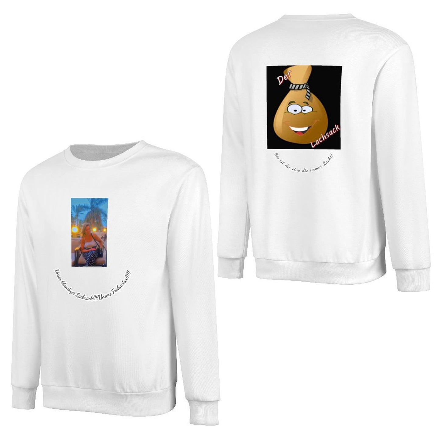 Felpa Cotone Personalizzata Unisex | Stampa Fronte e Retro con Foto