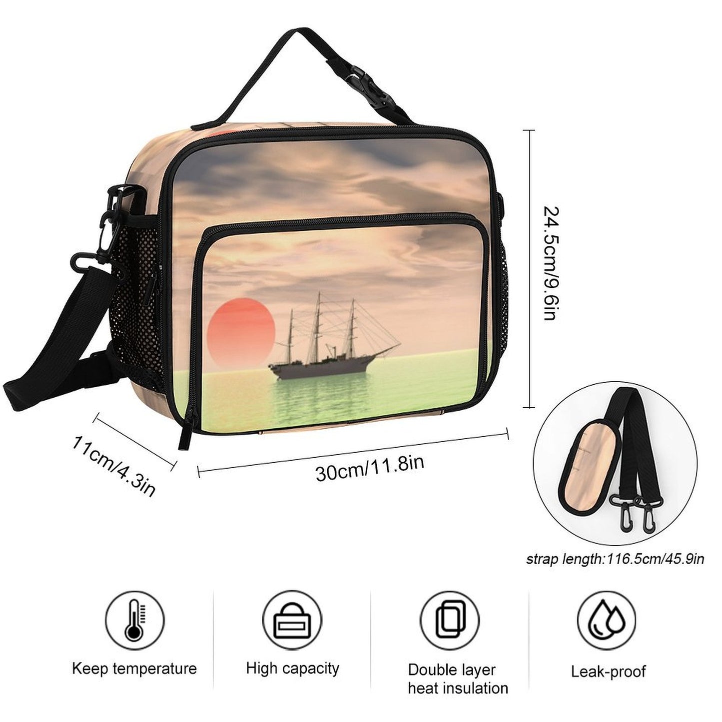 Borsa Pranzo Termica Personalizzata Grande Capacità | Lunch Bag con Foto