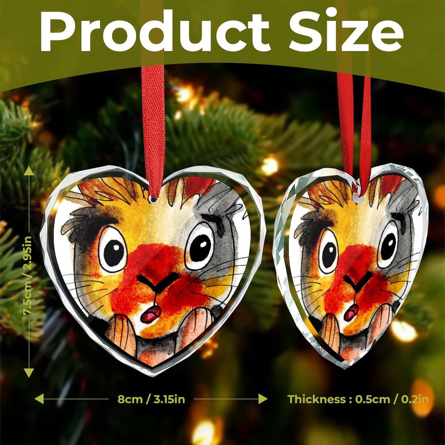 Ornamento Cuore di Cristallo Personalizzato con Foto | Regalo Unico