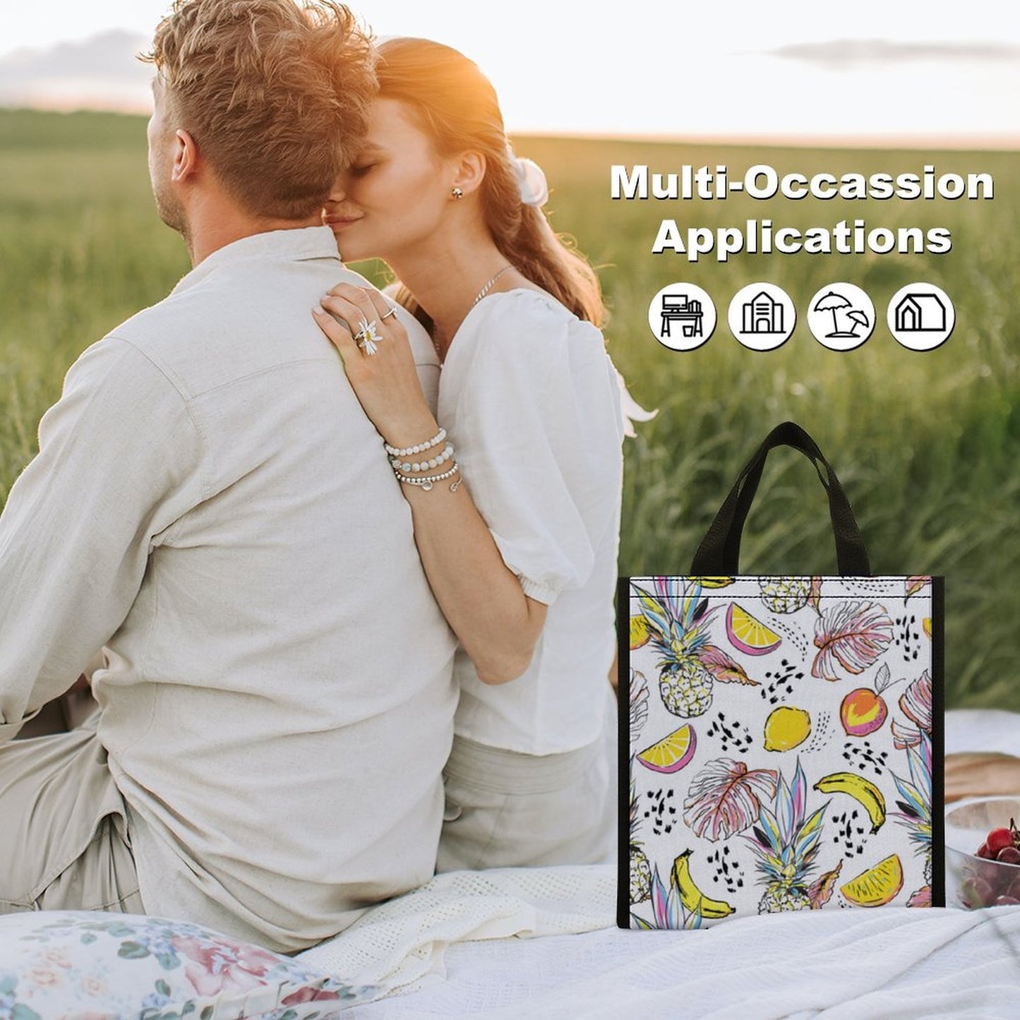 Sacchetto Pranzo Termico Pieghevole | Lunch Bag Roll-Top Personalizzata