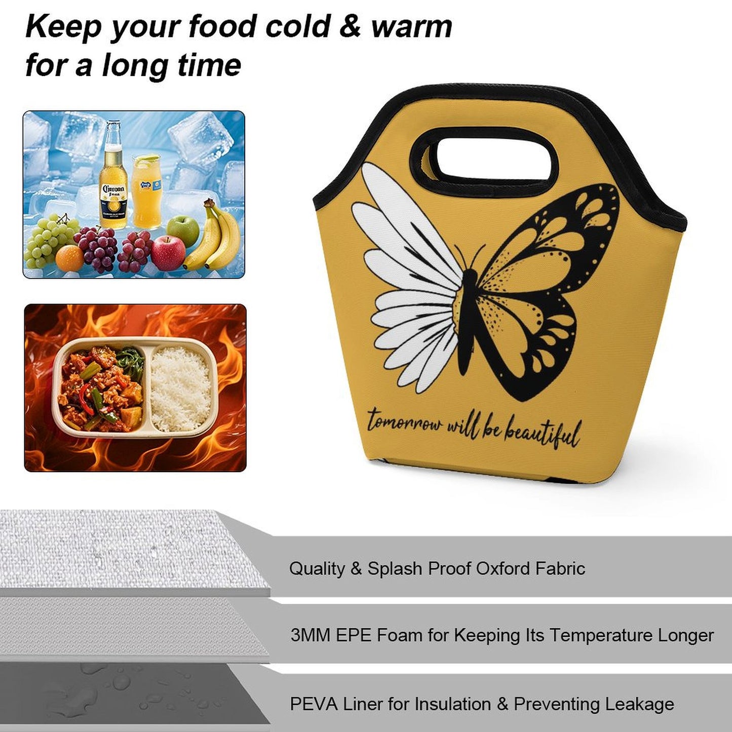 Borsa Pranzo Personalizzata | Impermeabile e Resistente | Stampa Foto
