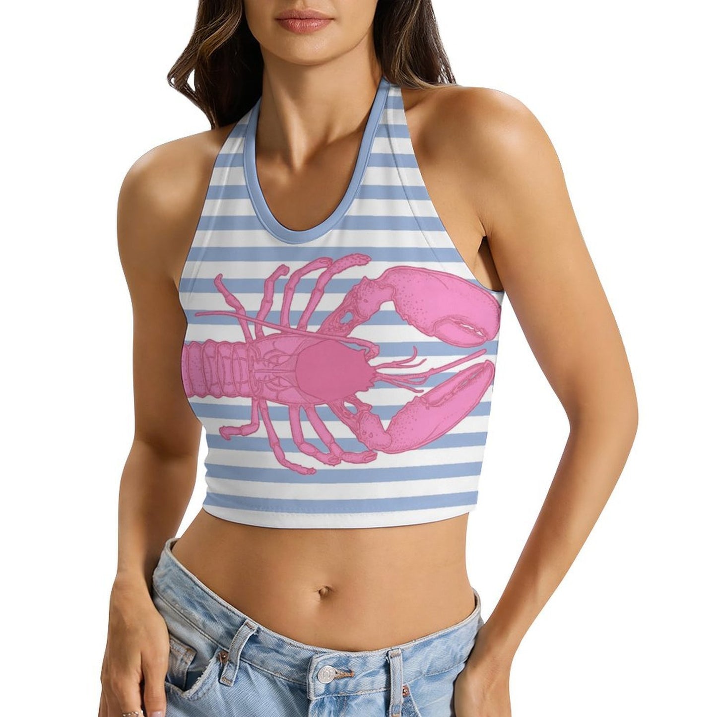 Top con Scollo all'Americana Personalizzato con Stampa Custom