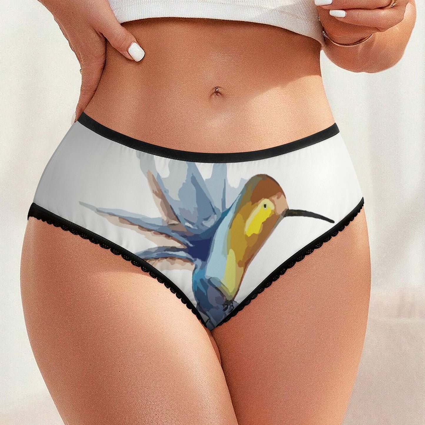 Slip Donna Personalizzato con Foto | Pizzo e Seta di Latte | Regalo Intimo