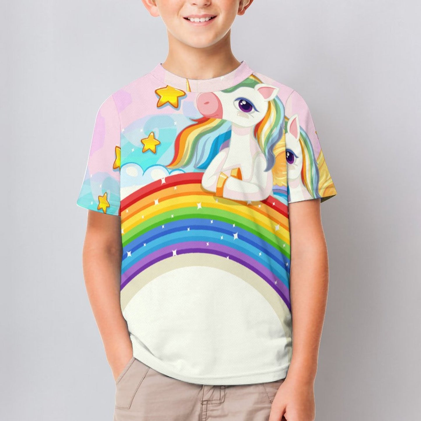 T-Shirt Bambino Tecnica Personalizzata | Tessuto Mesh Traspirante | Stampa Unica