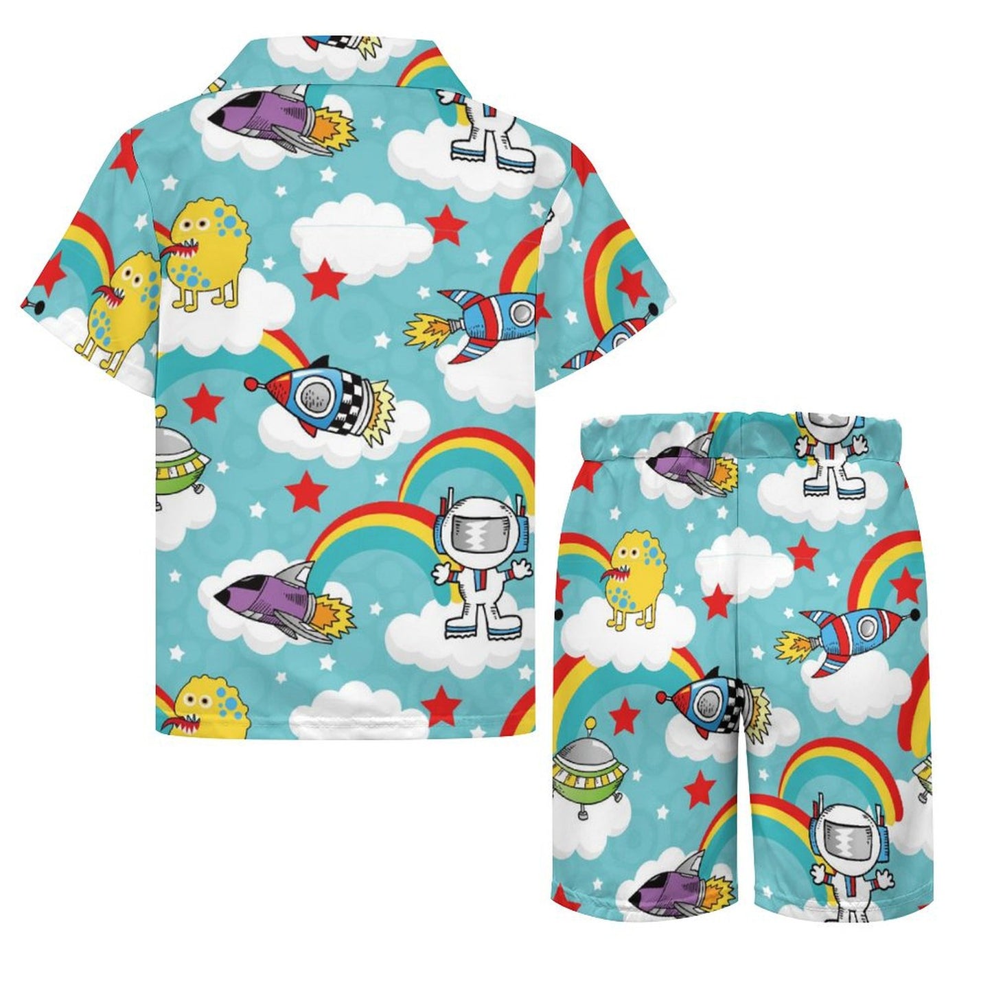 Completo Spiaggia Bambino Personalizzato | Camicia e Shorts | Tessuto Morbido