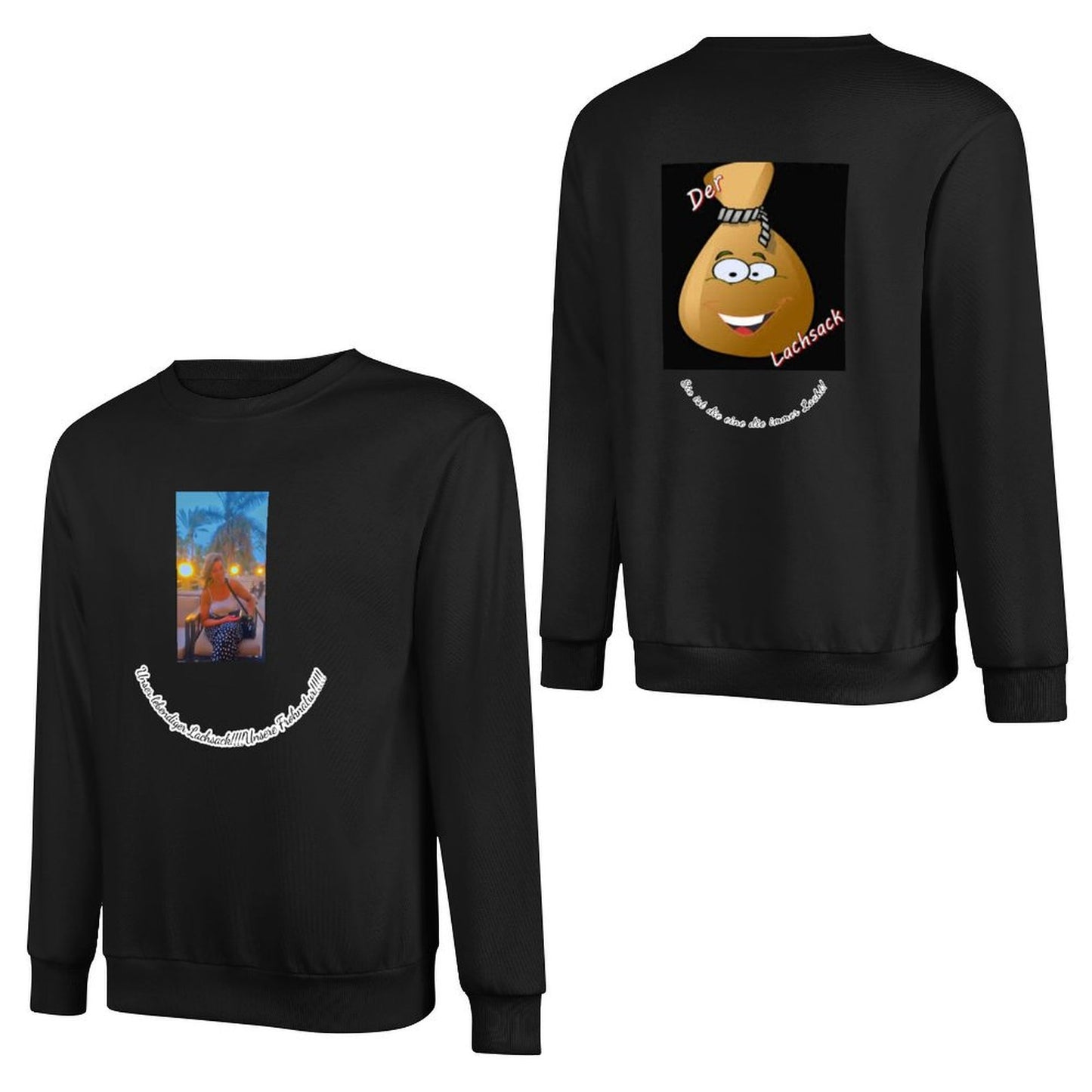 Felpa Cotone Personalizzata Unisex | Stampa Fronte e Retro con Foto