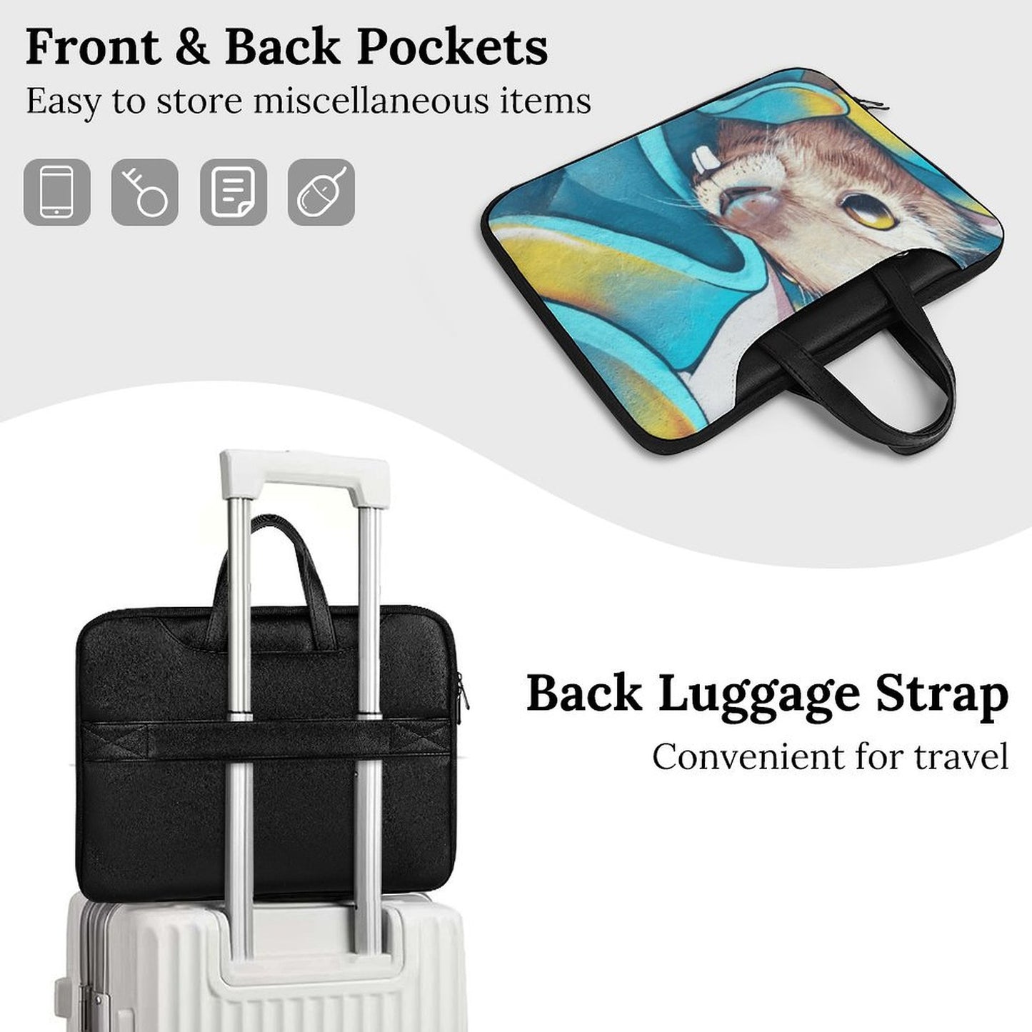 Borsa Porta PC Personalizzata con Logo | Regalo Aziendale in Pelle PU