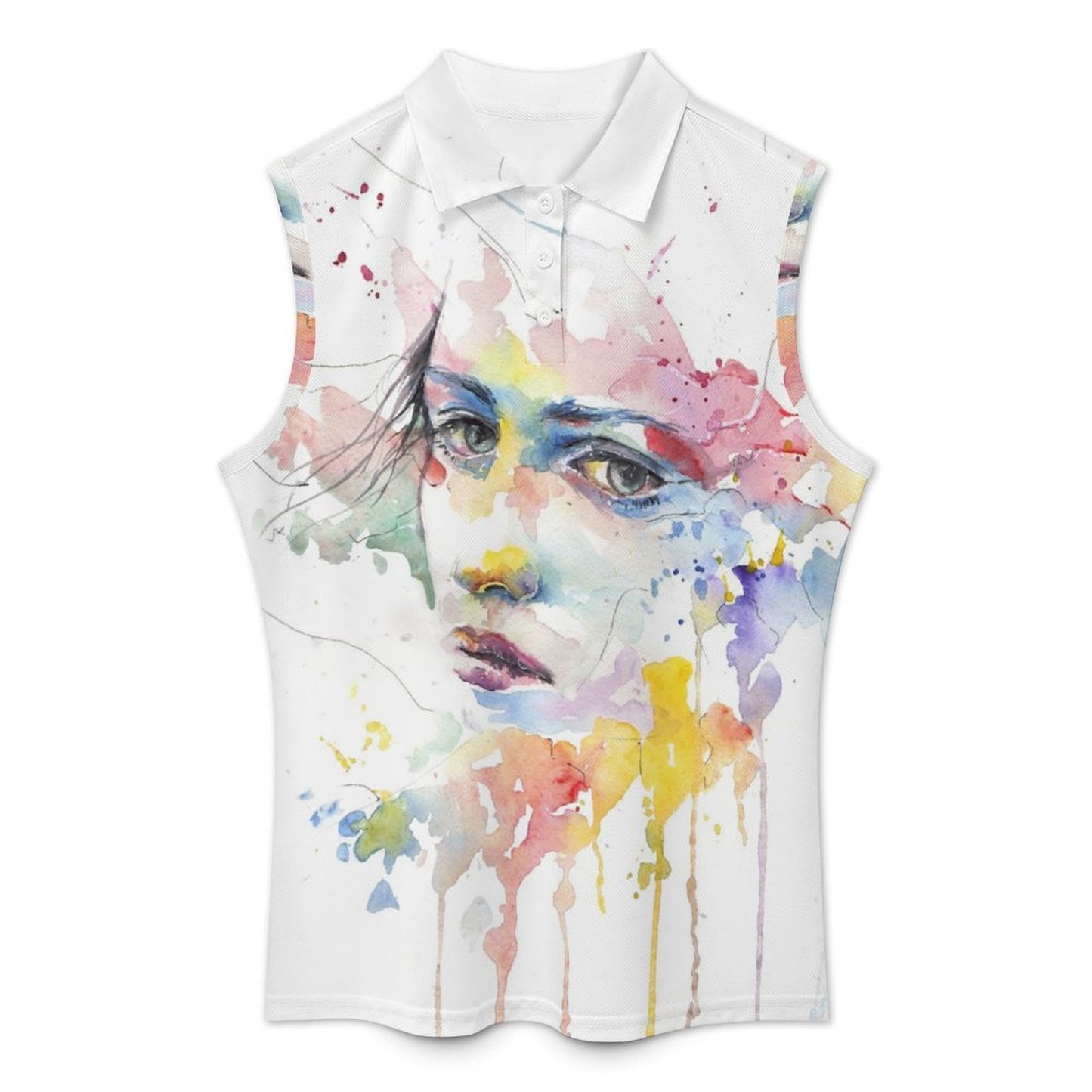 Polo Donna Senza Maniche Personalizzata | Tessuto Traspirante