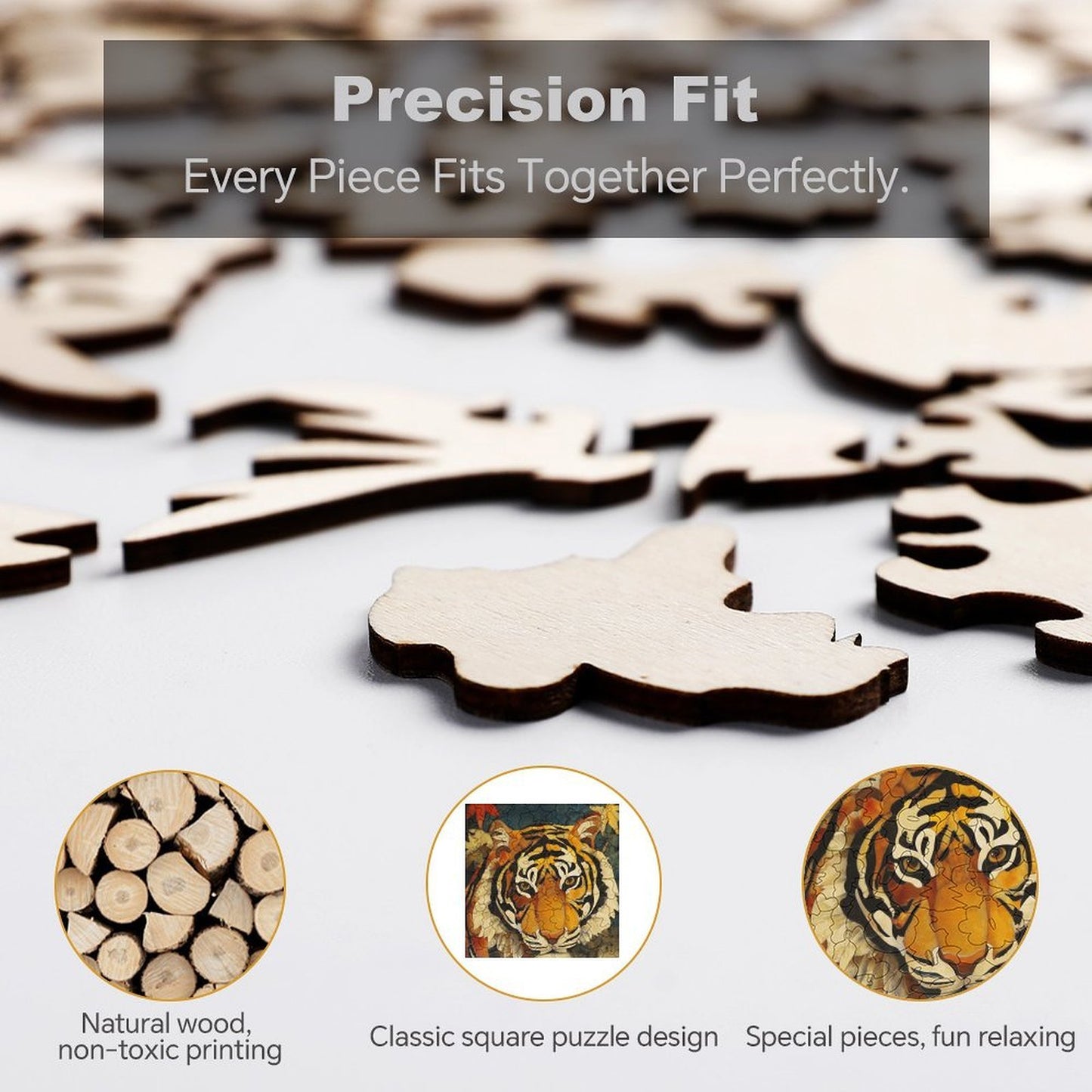 Puzzle in Legno Personalizzato | Taglio Irregolare 100 Pezzi