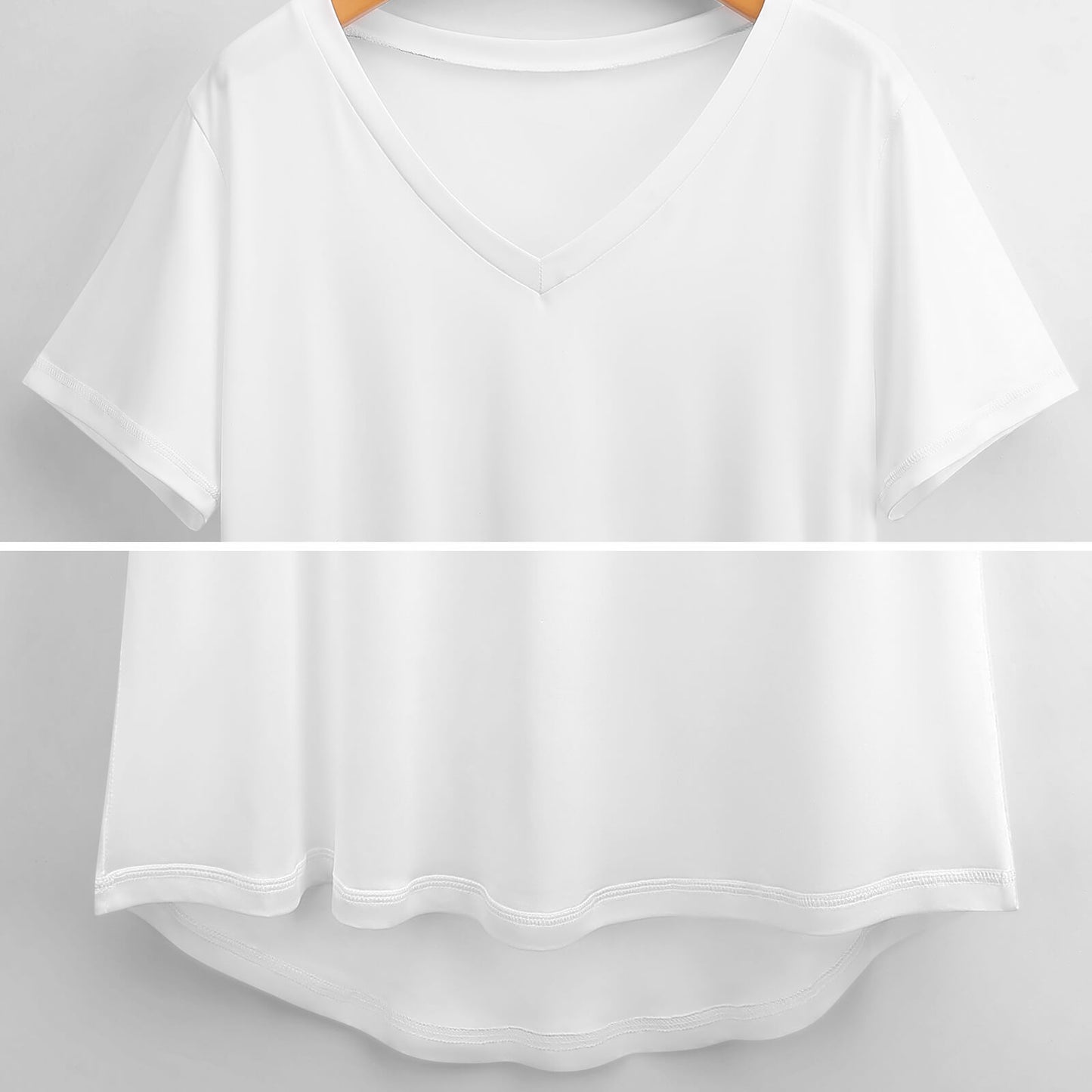 T-Shirt Donna Scollo V Personalizzata | Seta di Latte | Stile Comodo