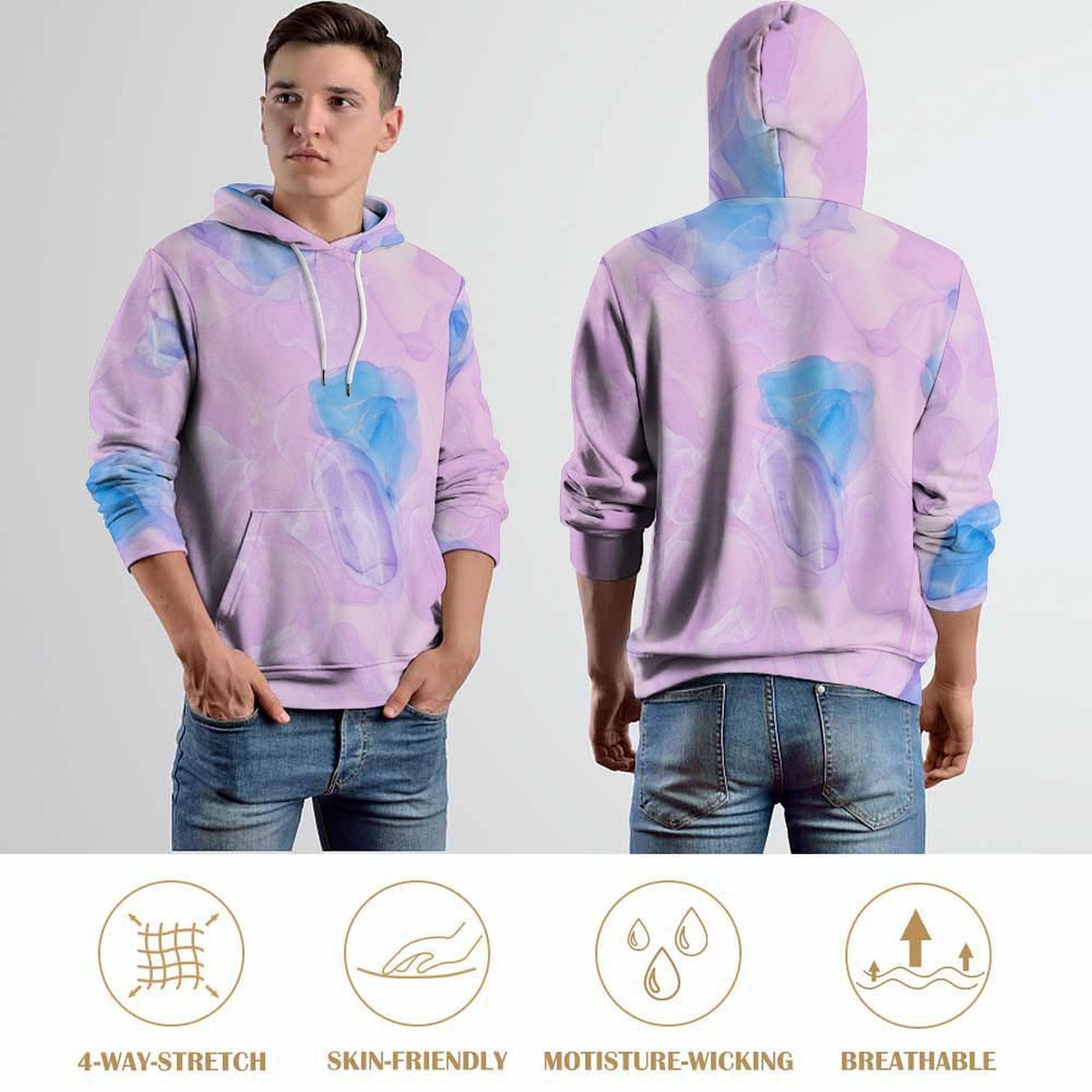 Felpa Personalizzata con Cappuccio (Stampa Integrale) | Crea la Tua Felpa con Foto