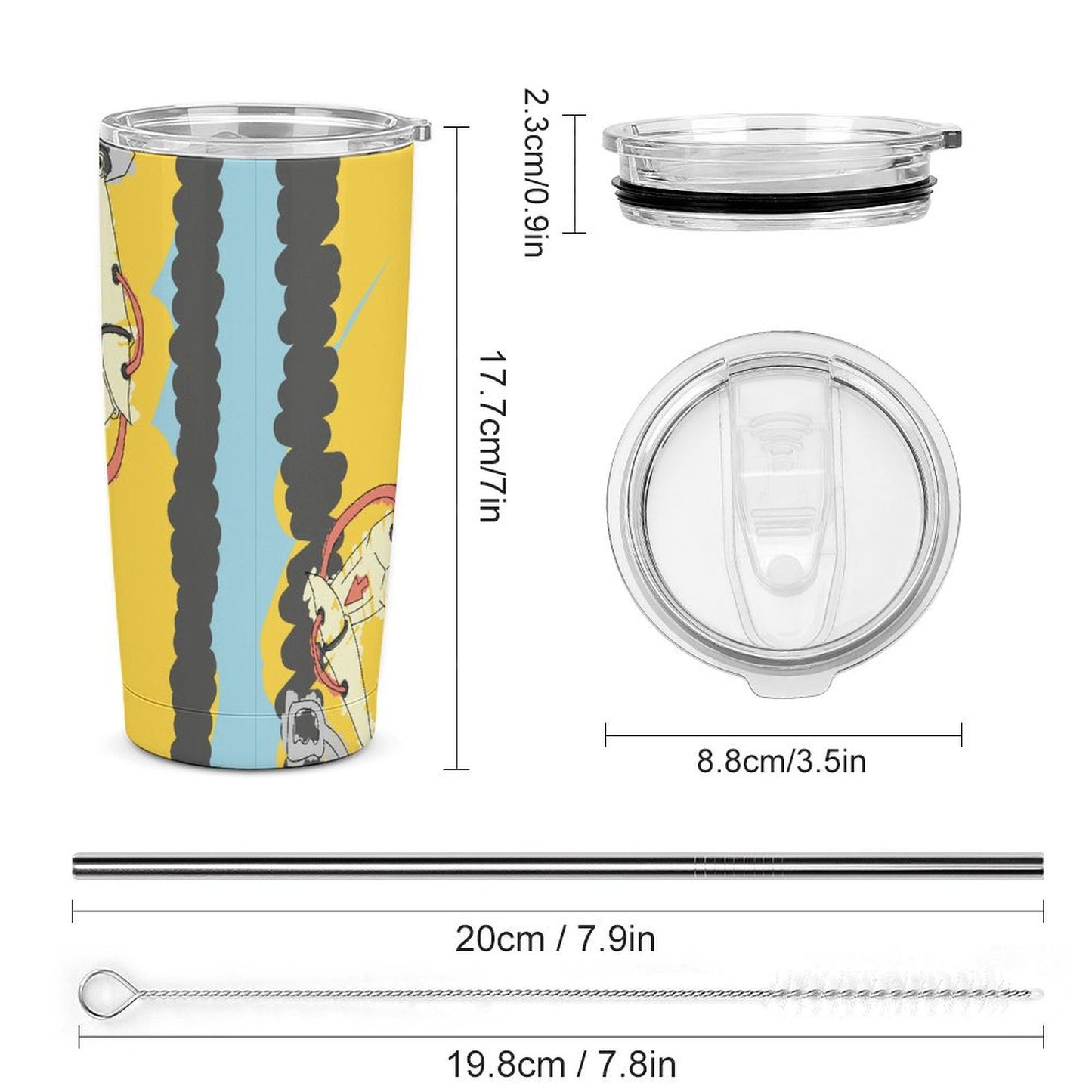 Bicchiere Termico Auto Personalizzato Inox 304 | Stampa UV | 590ml