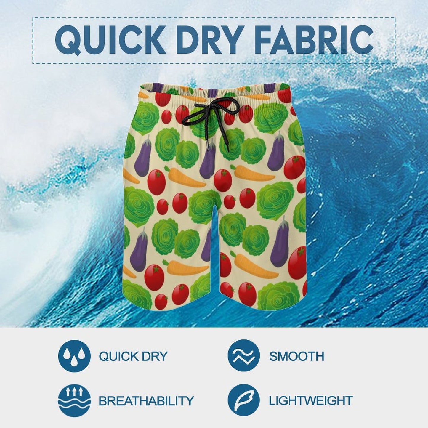 Pantaloncini Spiaggia Uomo Personalizzati | Stampa Foto Integrale | Asciugatura Rapida