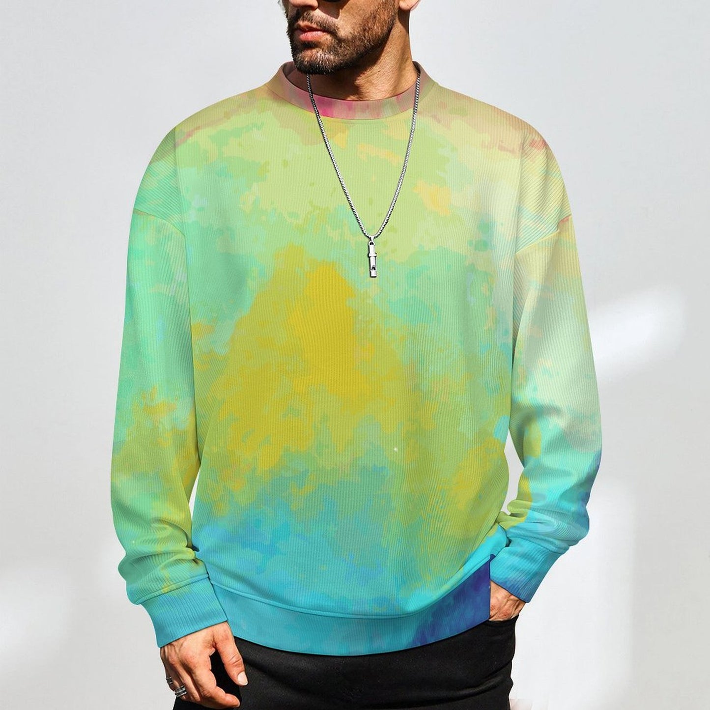 Felpa Girocollo Uomo Personalizzata | Stile Drop-Shoulder Moderno