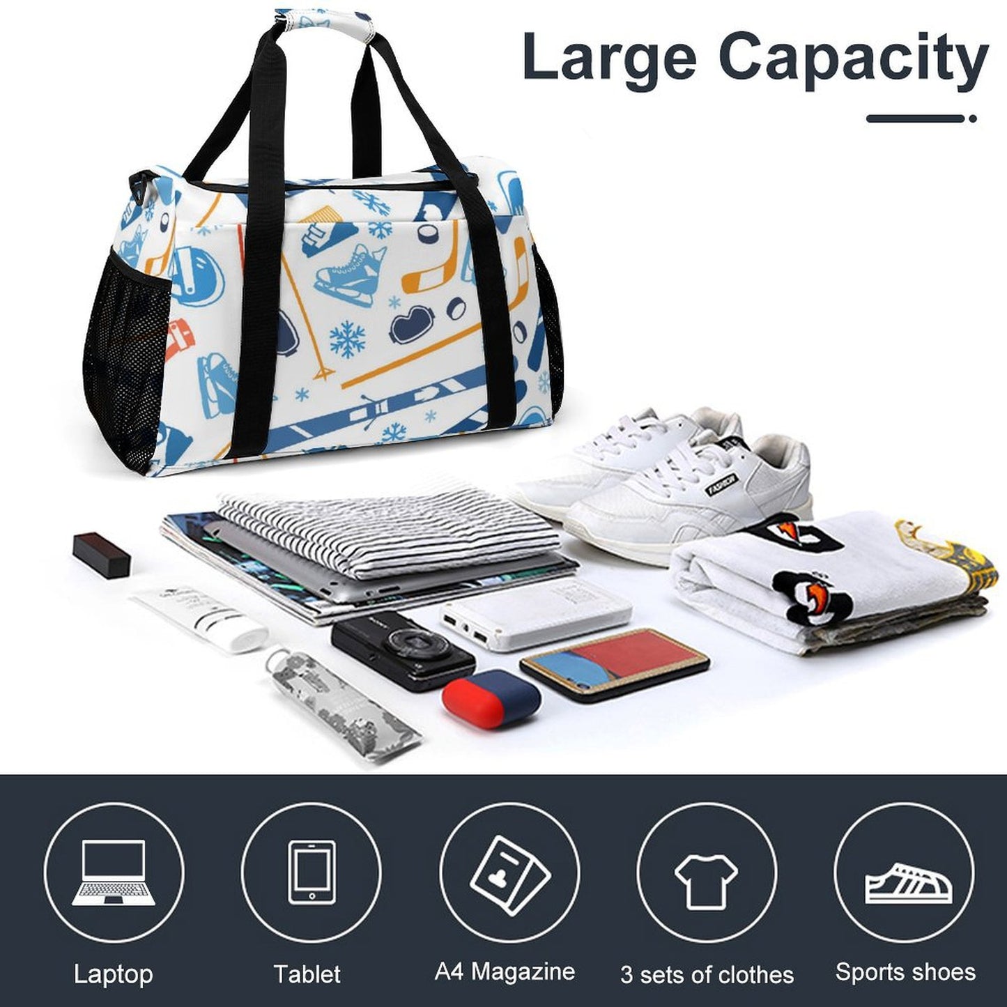 Borsone da Viaggio Personalizzato con Foto | Tessuto Twill Robusto