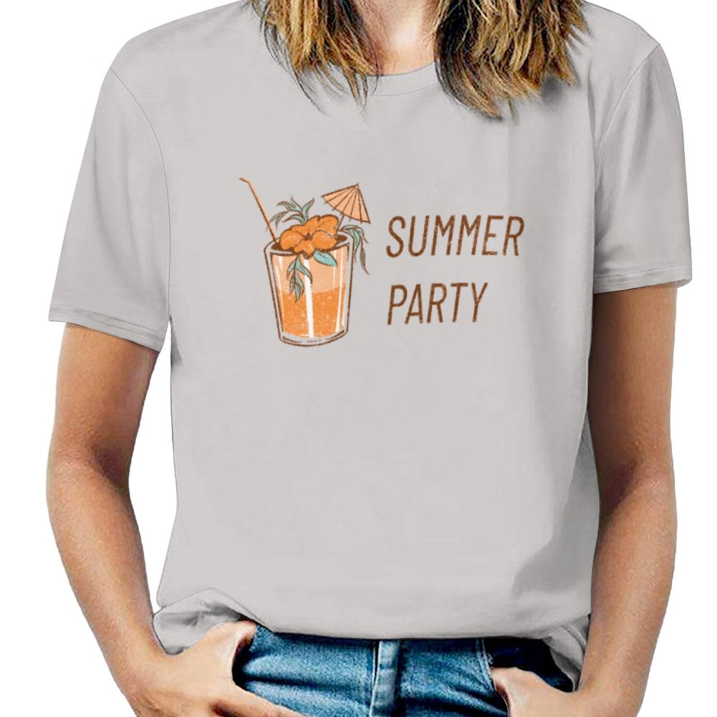 T-Shirt Personalizzata Donna con Scollo a V | Maglietta Vestibilità Comoda (Oversize)