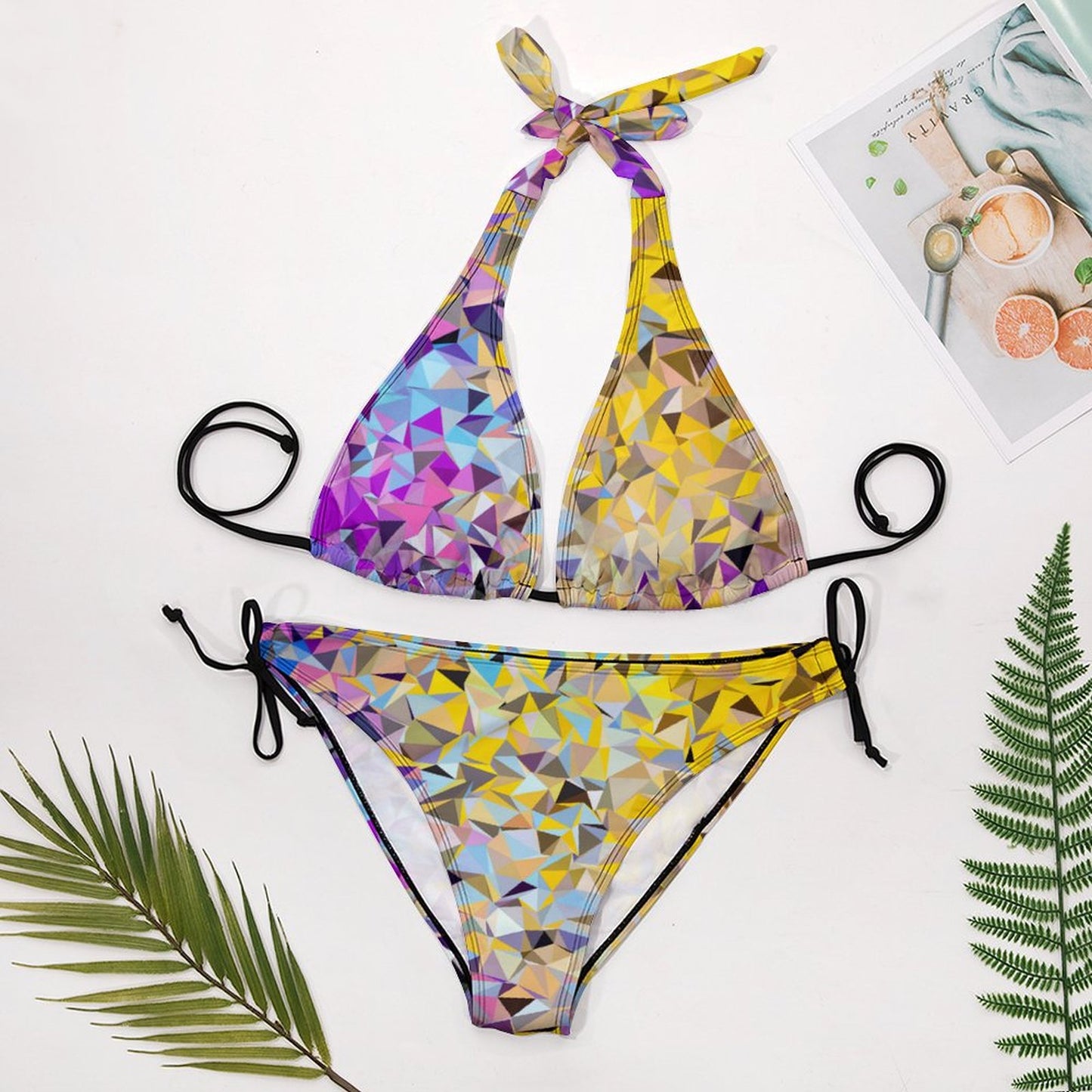 Bikini Personalizzato Donna | Stampa Unica | Costume Due Pezzi Regolabile