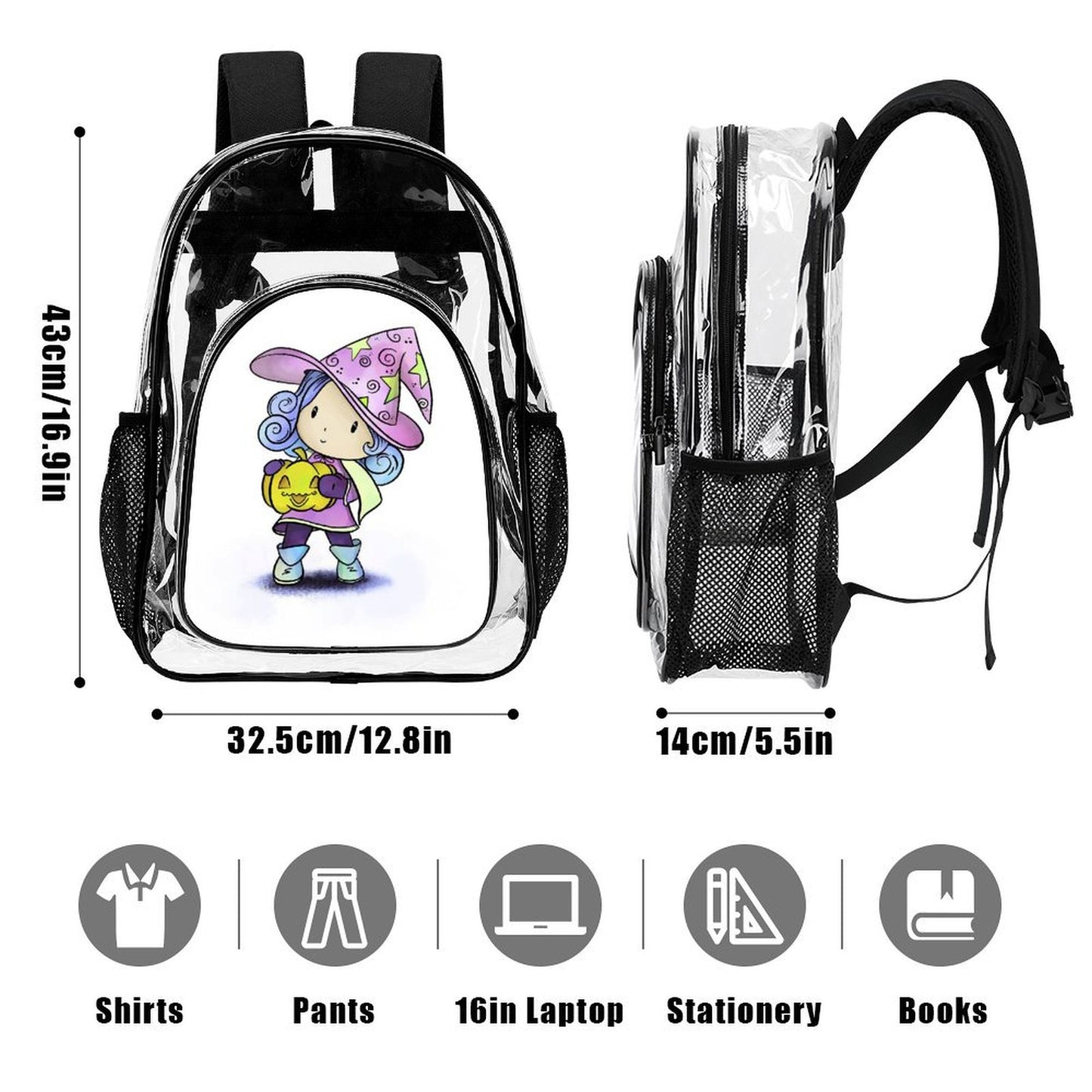 Zaino Trasparente Personalizzato in PVC | Stampa UV il Tuo Stile