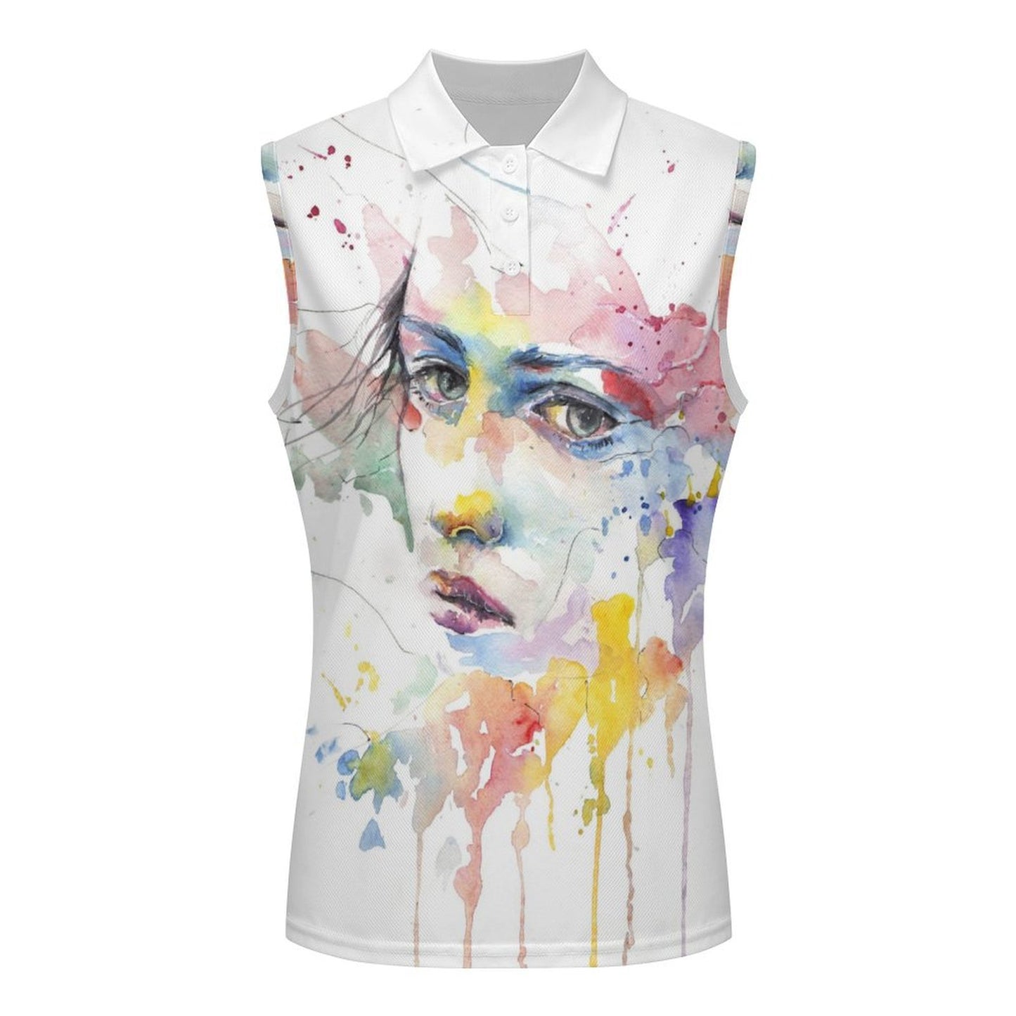 Polo Donna Senza Maniche Personalizzata | Tessuto Traspirante