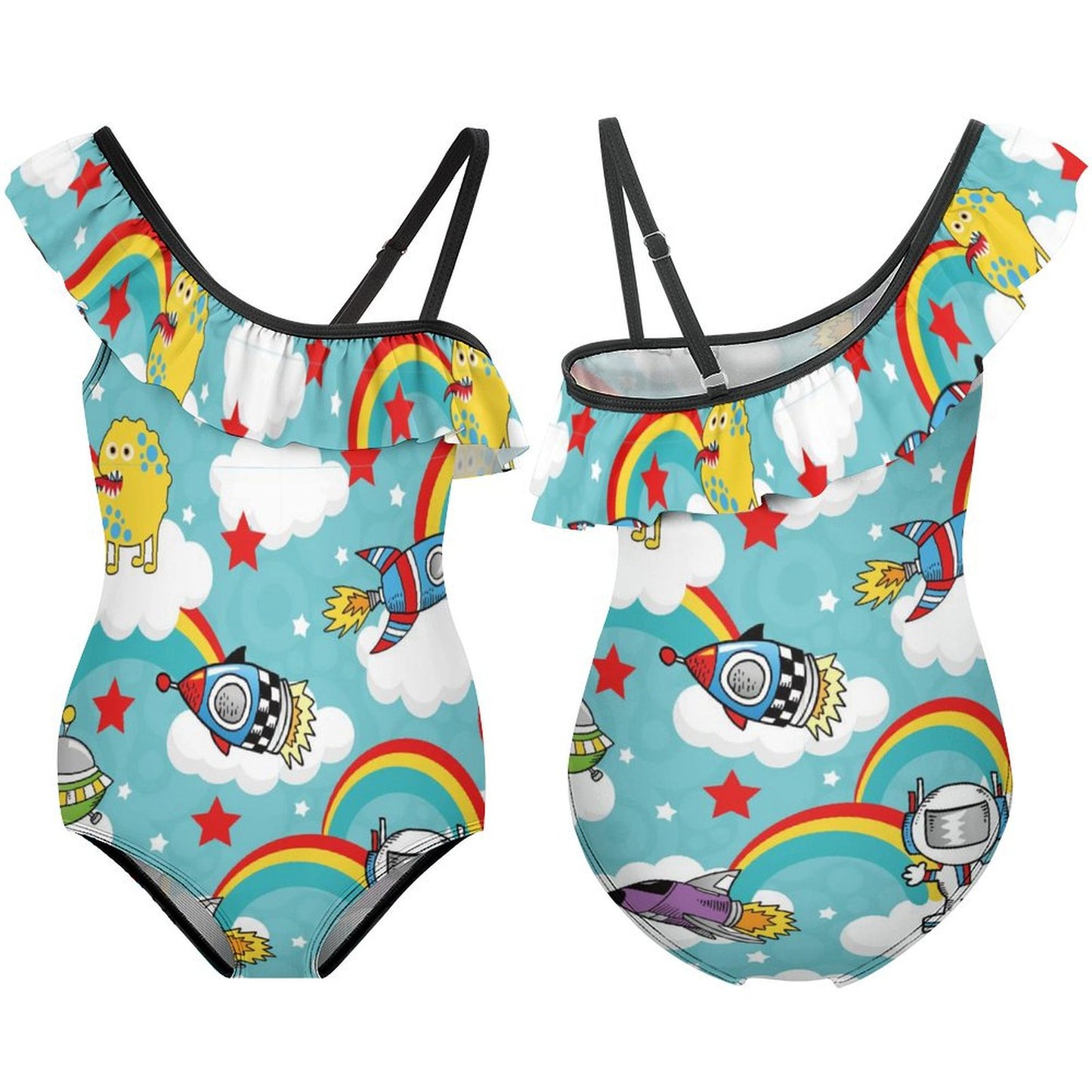 Costume Intero Bimba Volant Personalizzato | Stampa Unica | Poliestere