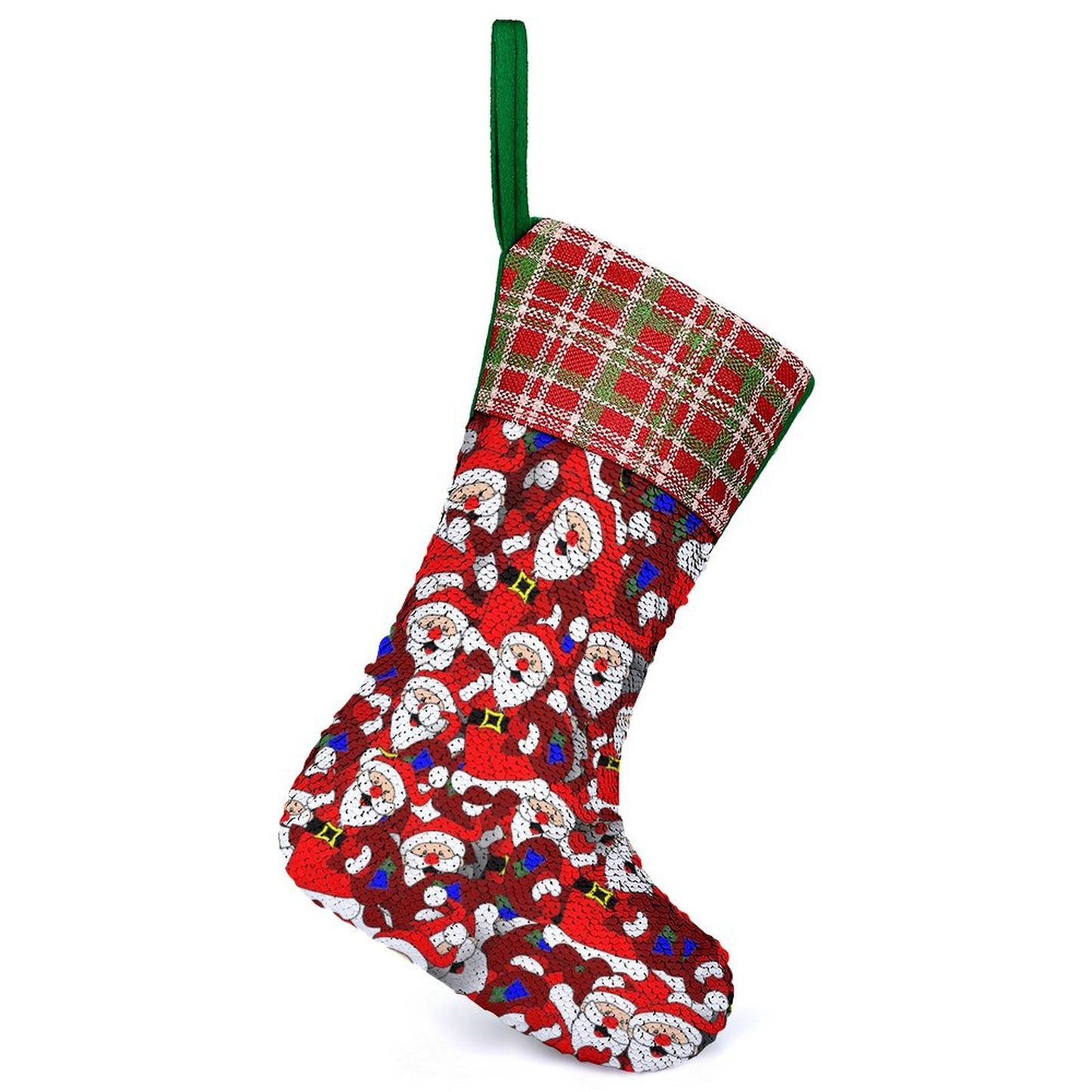 Calza di Natale con Paillettes Personalizzata | Svela la Tua Foto