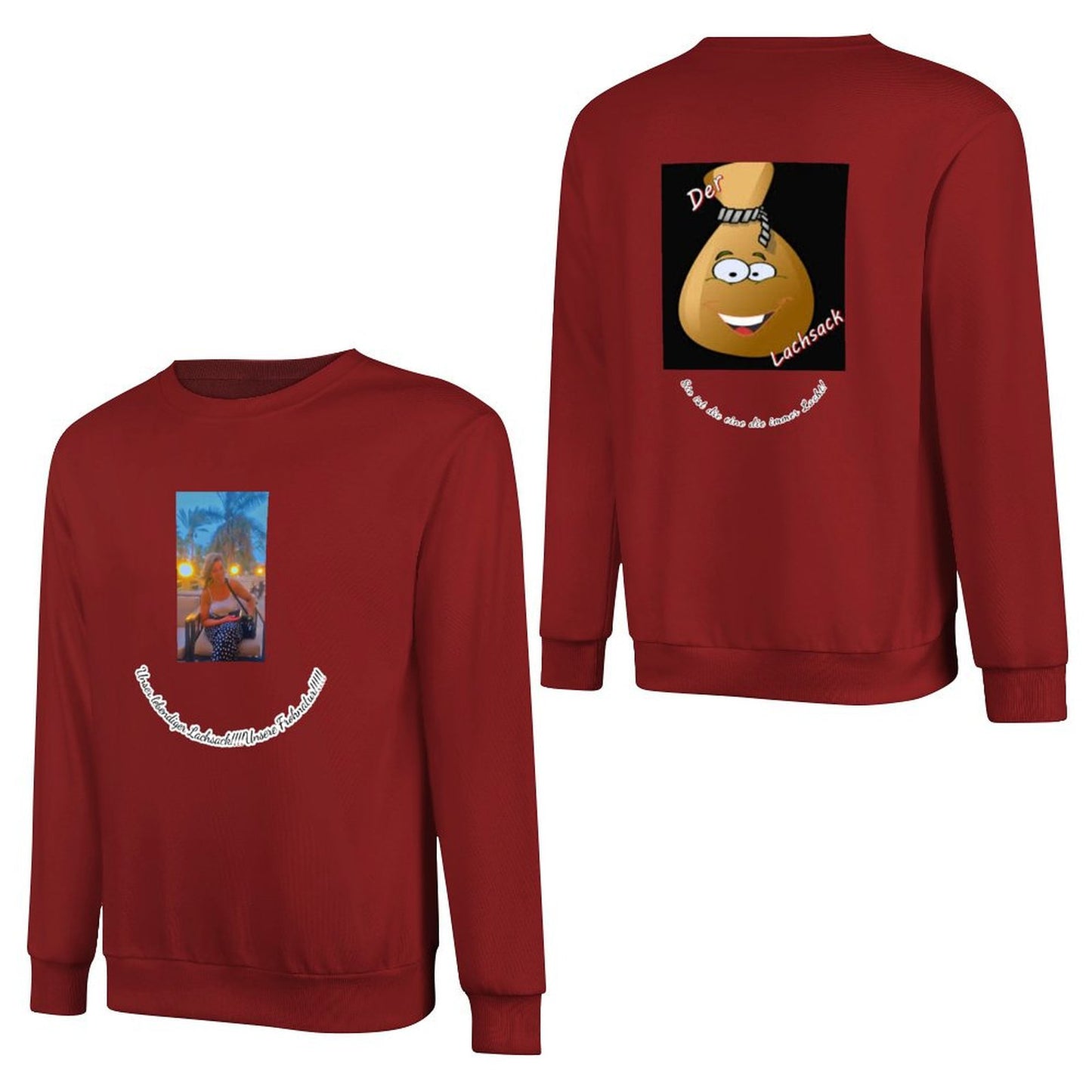 Felpa Cotone Personalizzata Unisex | Stampa Fronte e Retro con Foto