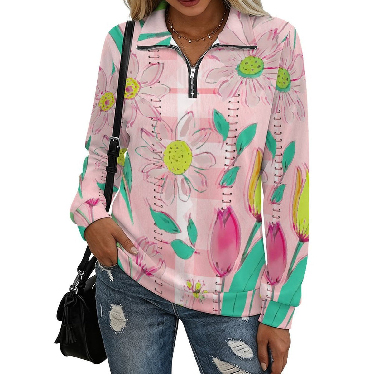 Felpa Donna con Zip Personalizzabile - Design Unico e Comfort Quotidiano