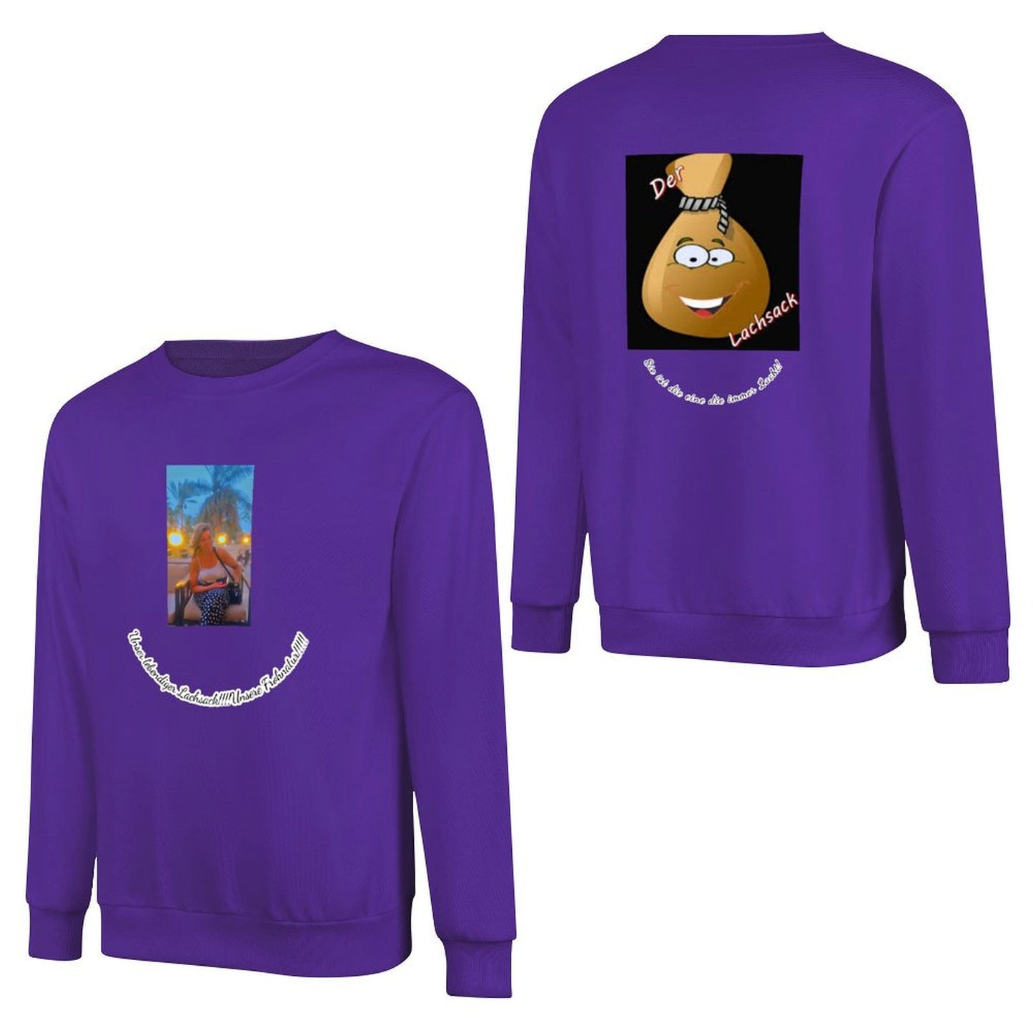 Felpa Cotone Personalizzata Unisex | Stampa Fronte e Retro con Foto