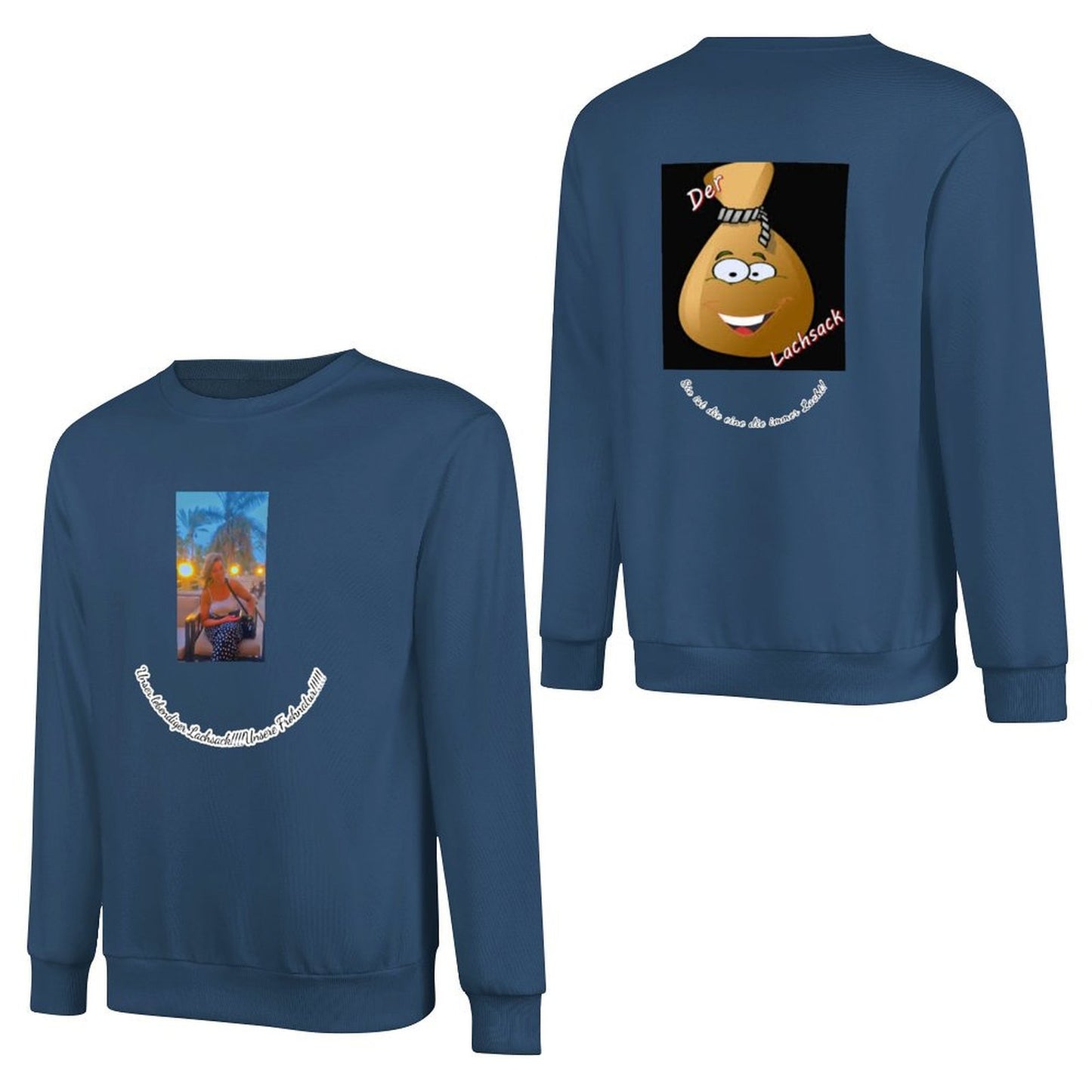 Felpa Cotone Personalizzata Unisex | Stampa Fronte e Retro con Foto