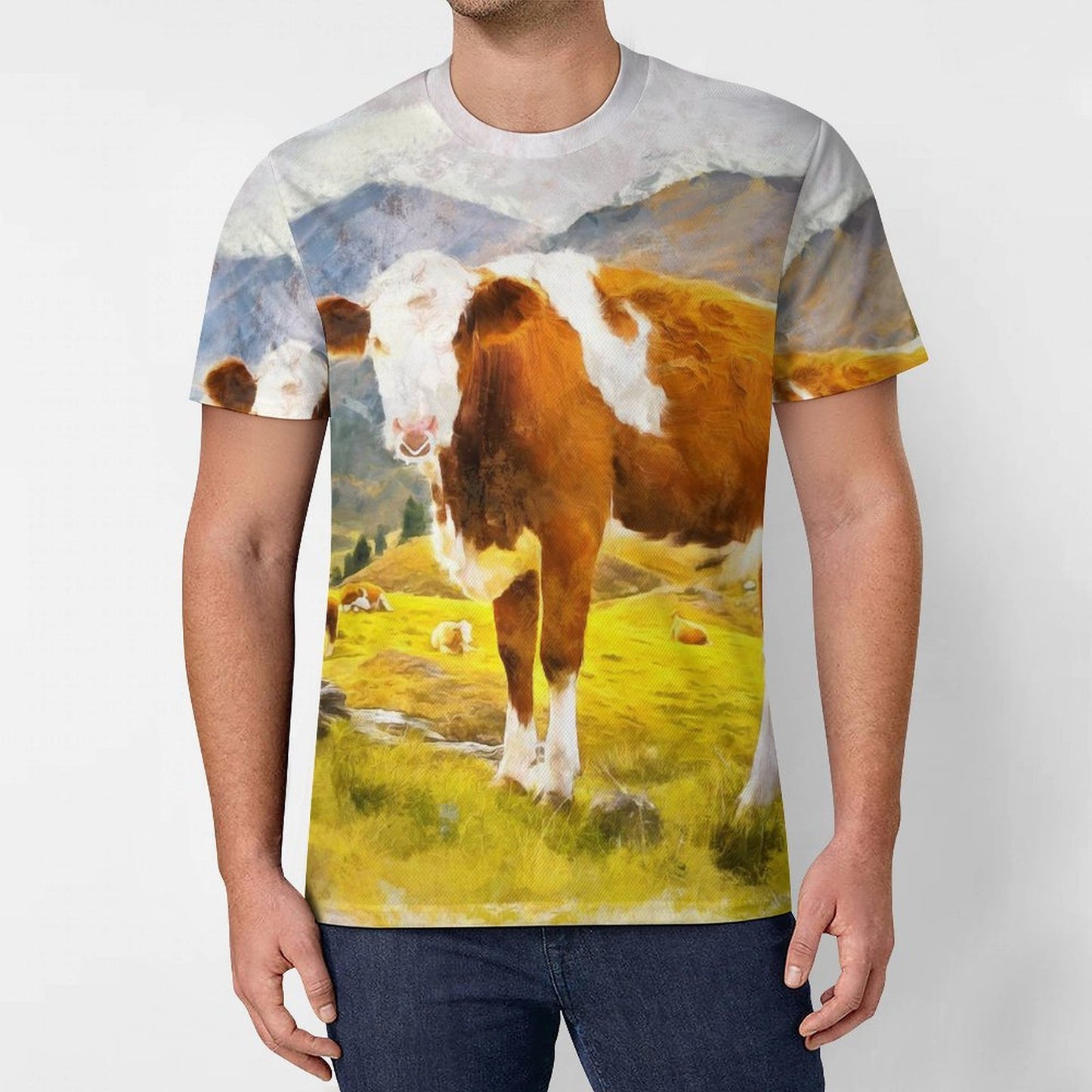T-Shirt Personalizzata Uomo in Seta di Ghiaccio | Stampa la Tua Foto